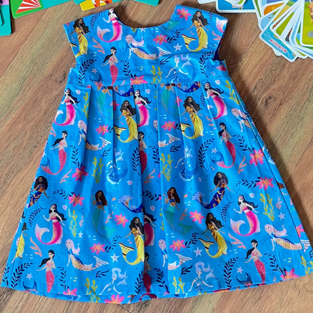 Girls dress | mermaid patterned fabric