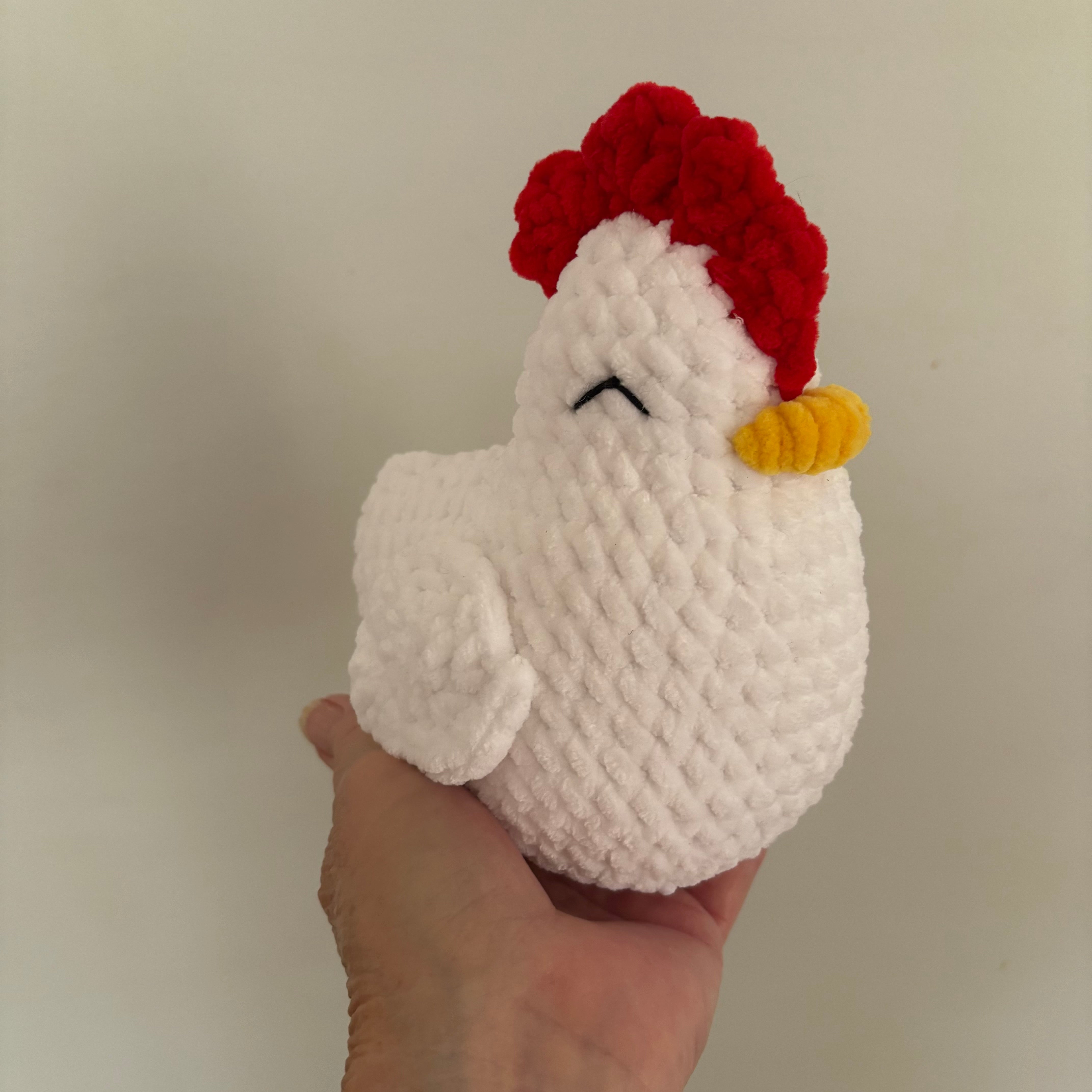 Fluffy chickens, soft chenille, 17cms, ready to ship
