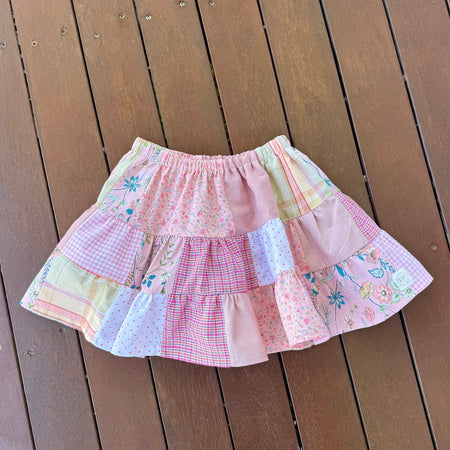Girls patchwork twirl skirt,size 3