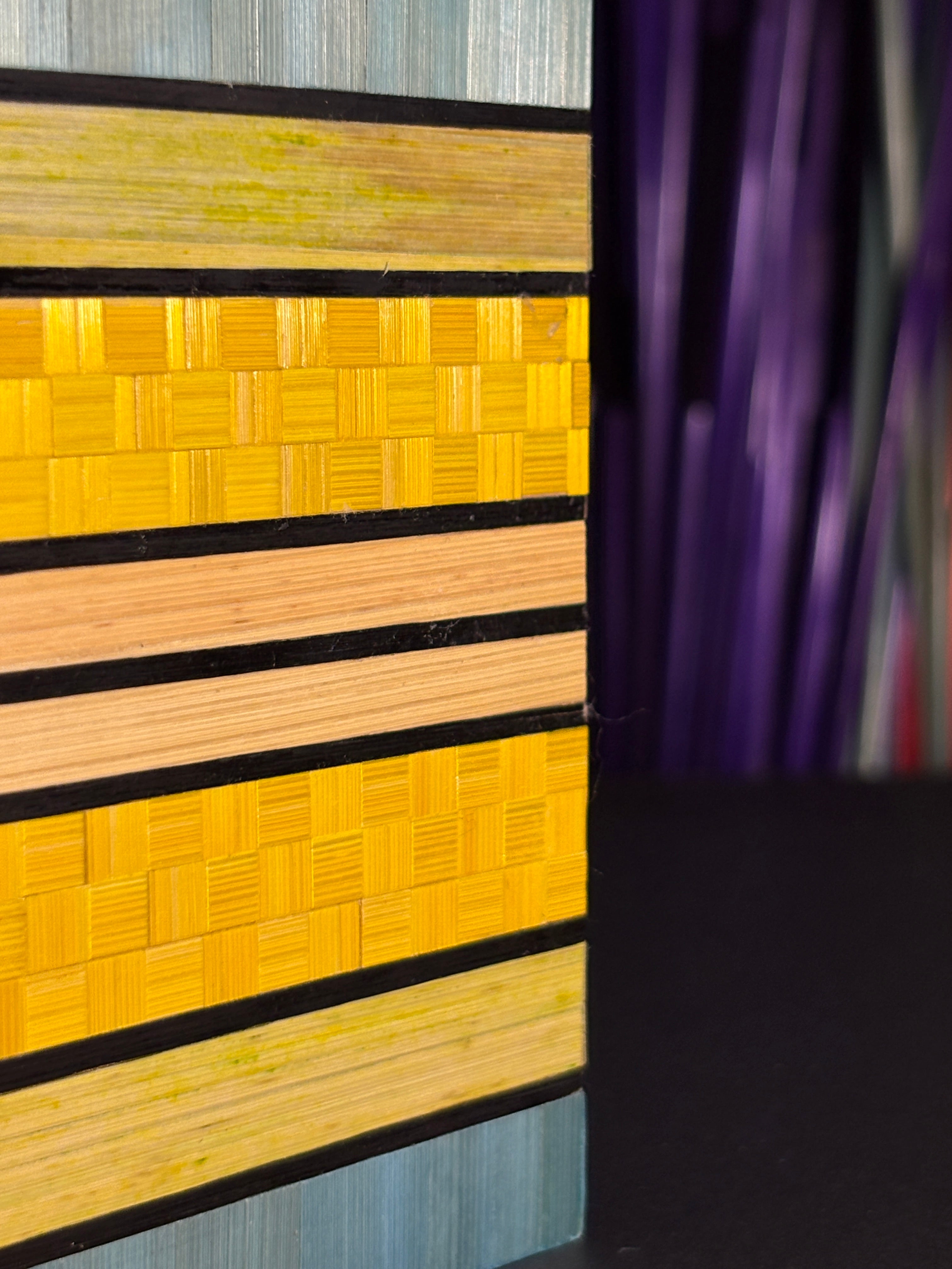 Straw Marquetry Cube - Licorice Allsort #4