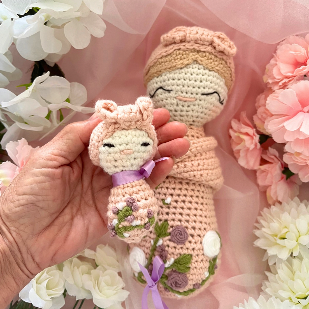 Crochet Mumma And Baby Soft Dolls - Crochet Mother And Baby Dolls