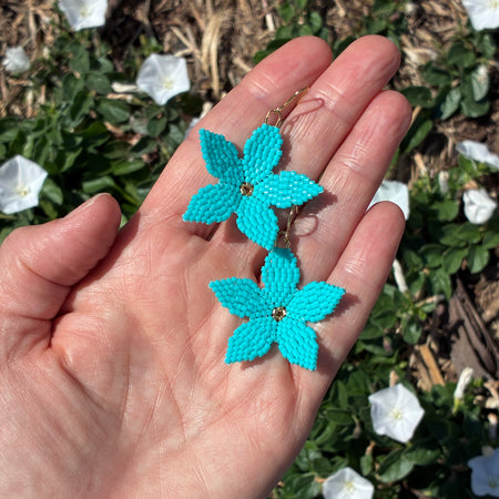 Seed Bead earrings - Turquoise Ixia