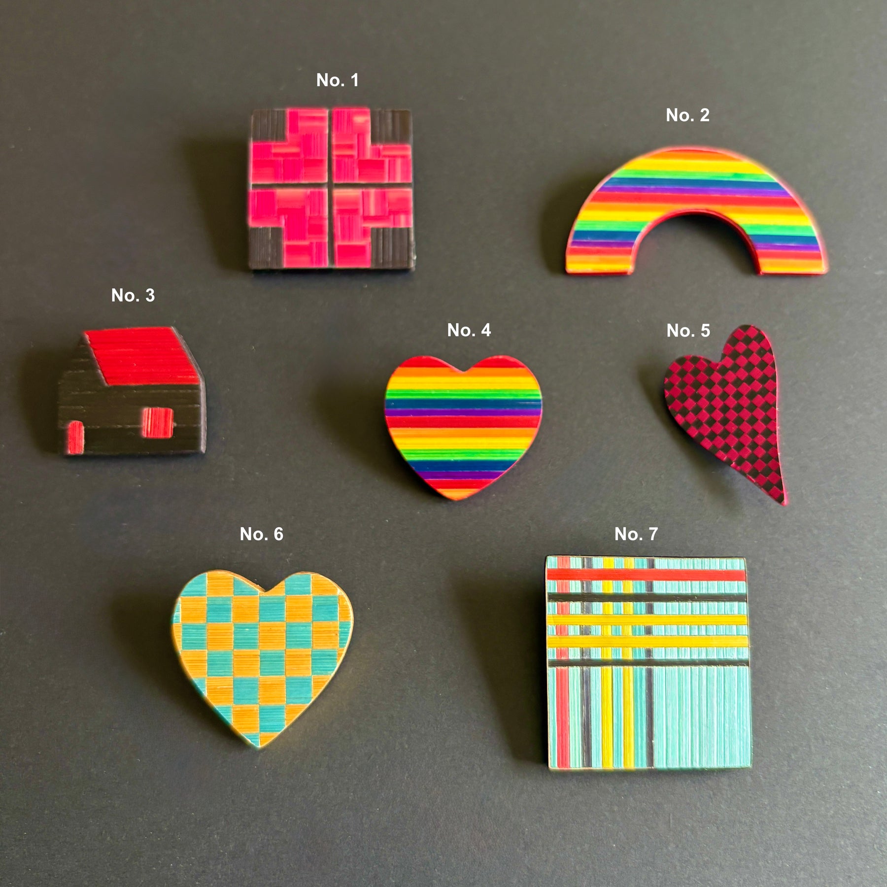 Brooches - Straw Marquetry