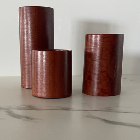 Redgum Tealight candle holders, set of 3