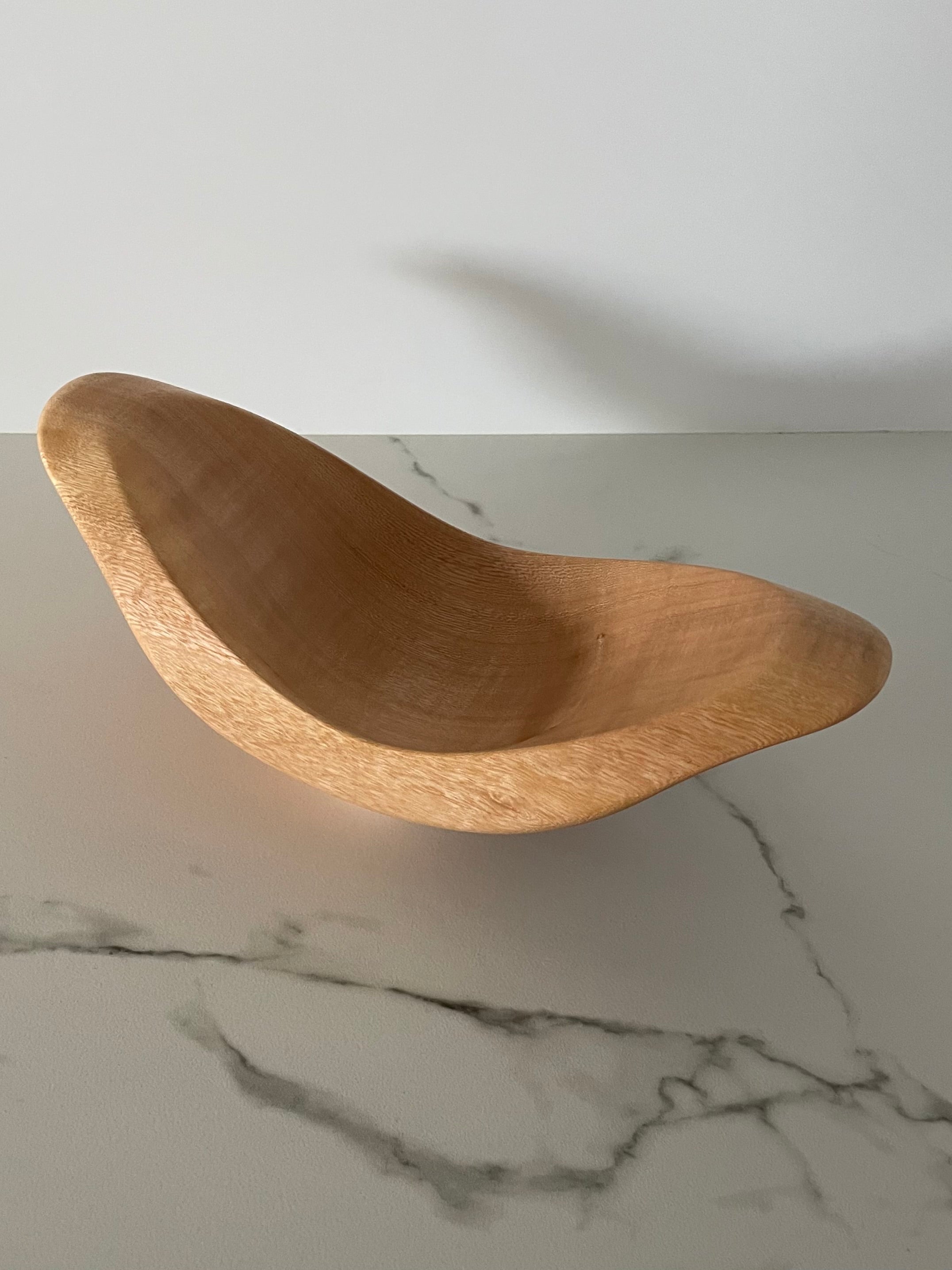 Wood turned Jacaranda Long Bowl | Handmade Bowl