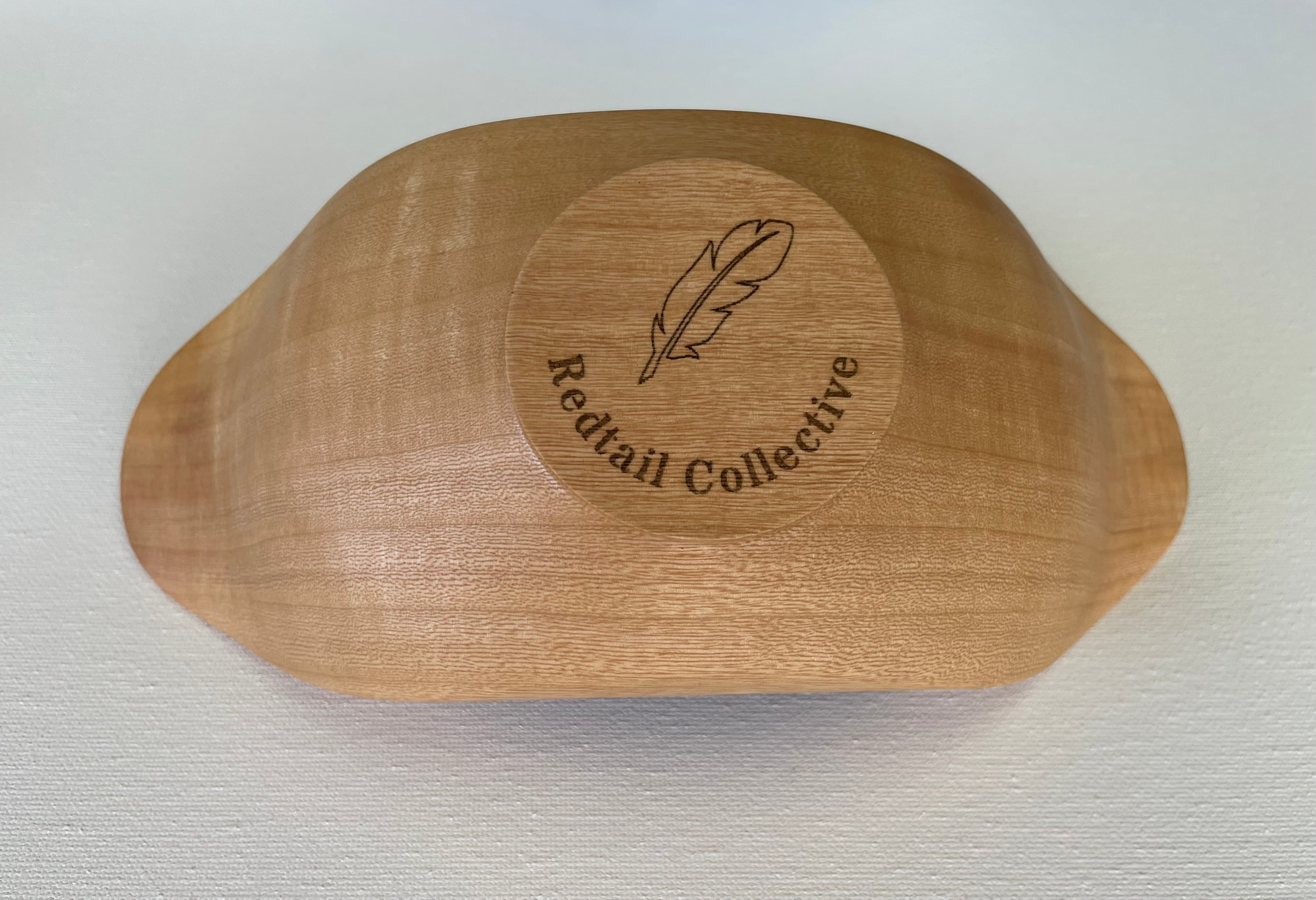 Wood turned Jacaranda Long Bowl | Handmade Bowl