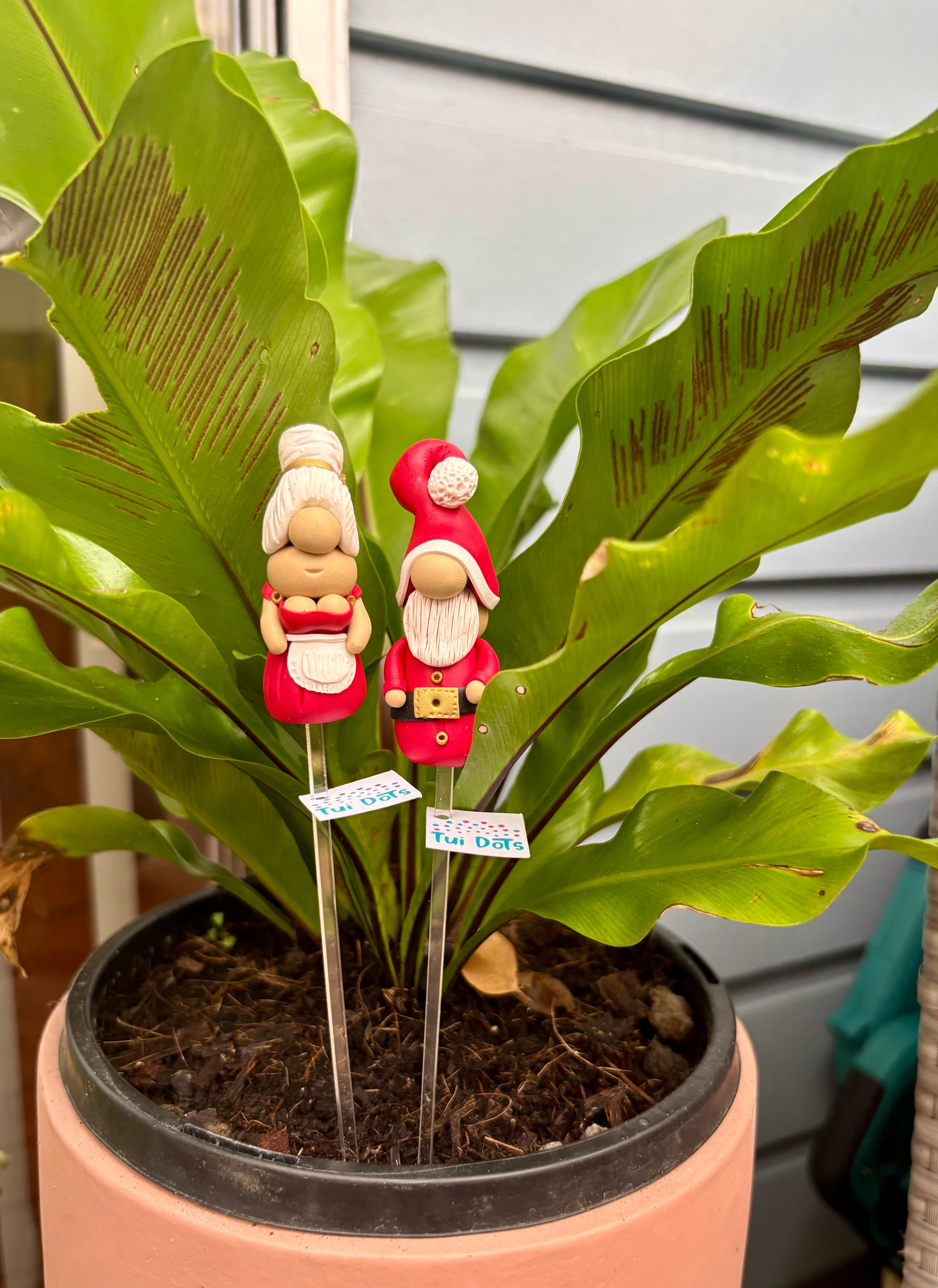 Christmas Tiny Gnomes - Santa and Mrs Claus | Polymer clay gnome