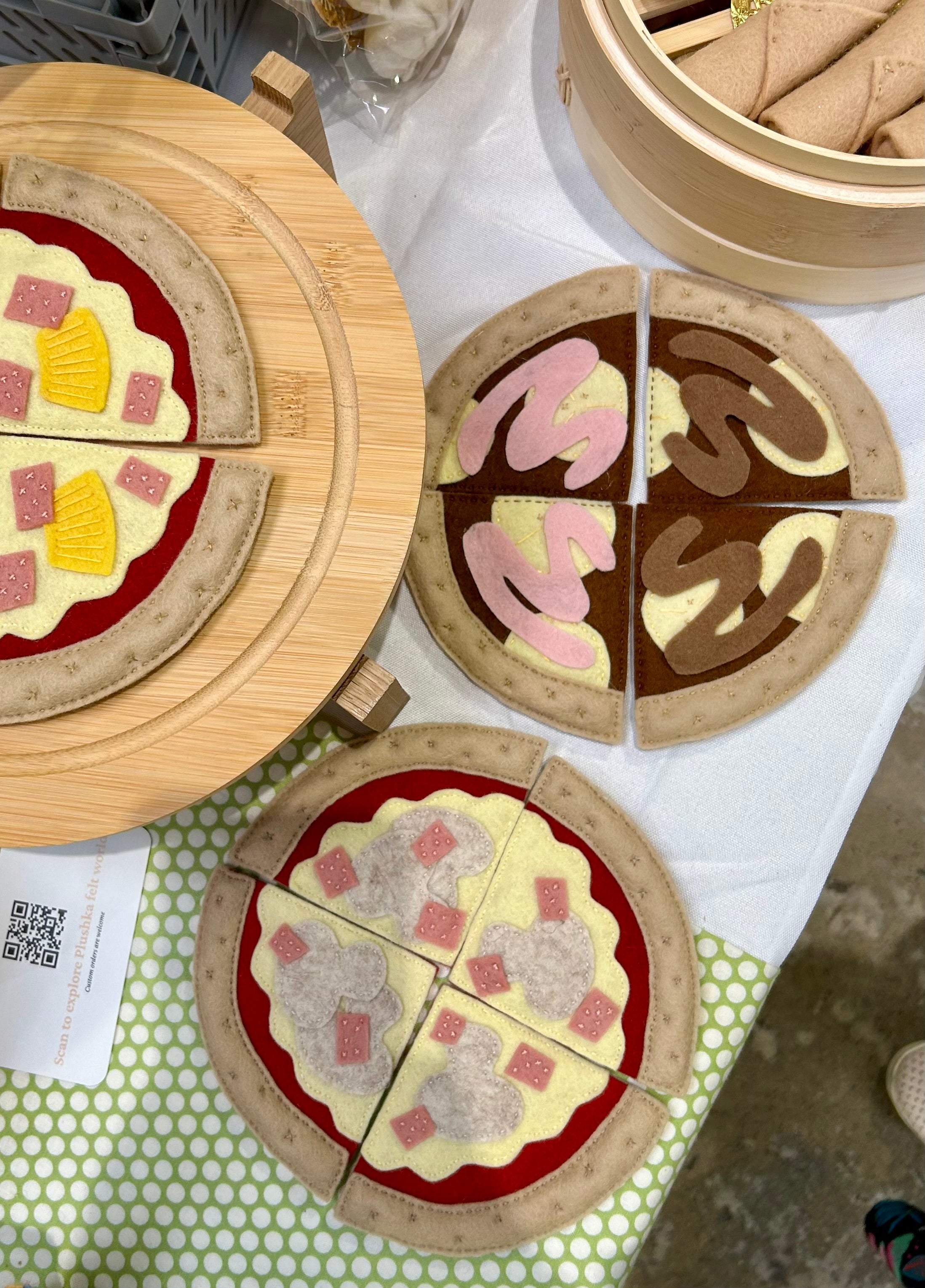 Pizza, felt food, assorted, play kitchen