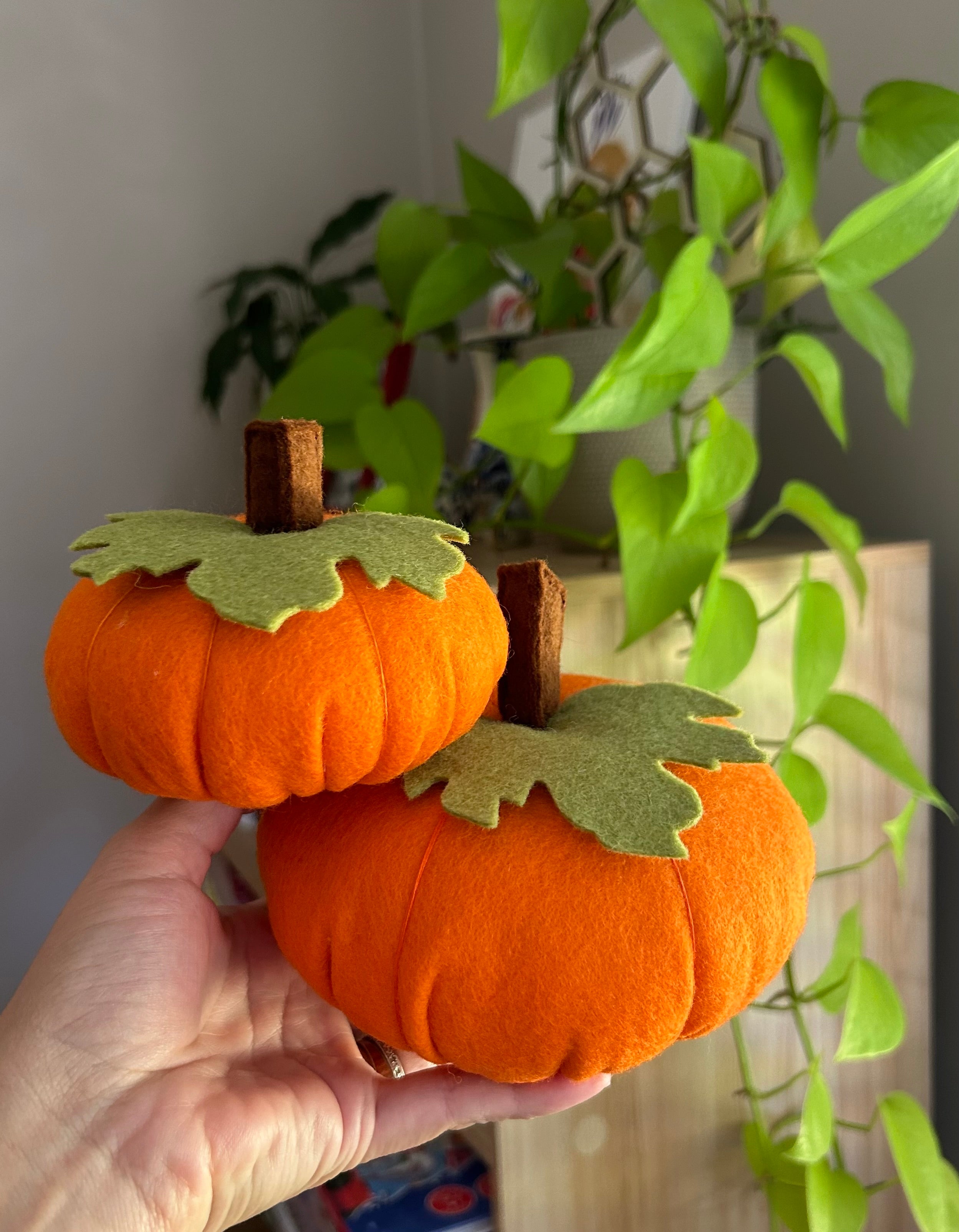 Pumpkin, felt decor, Halloween