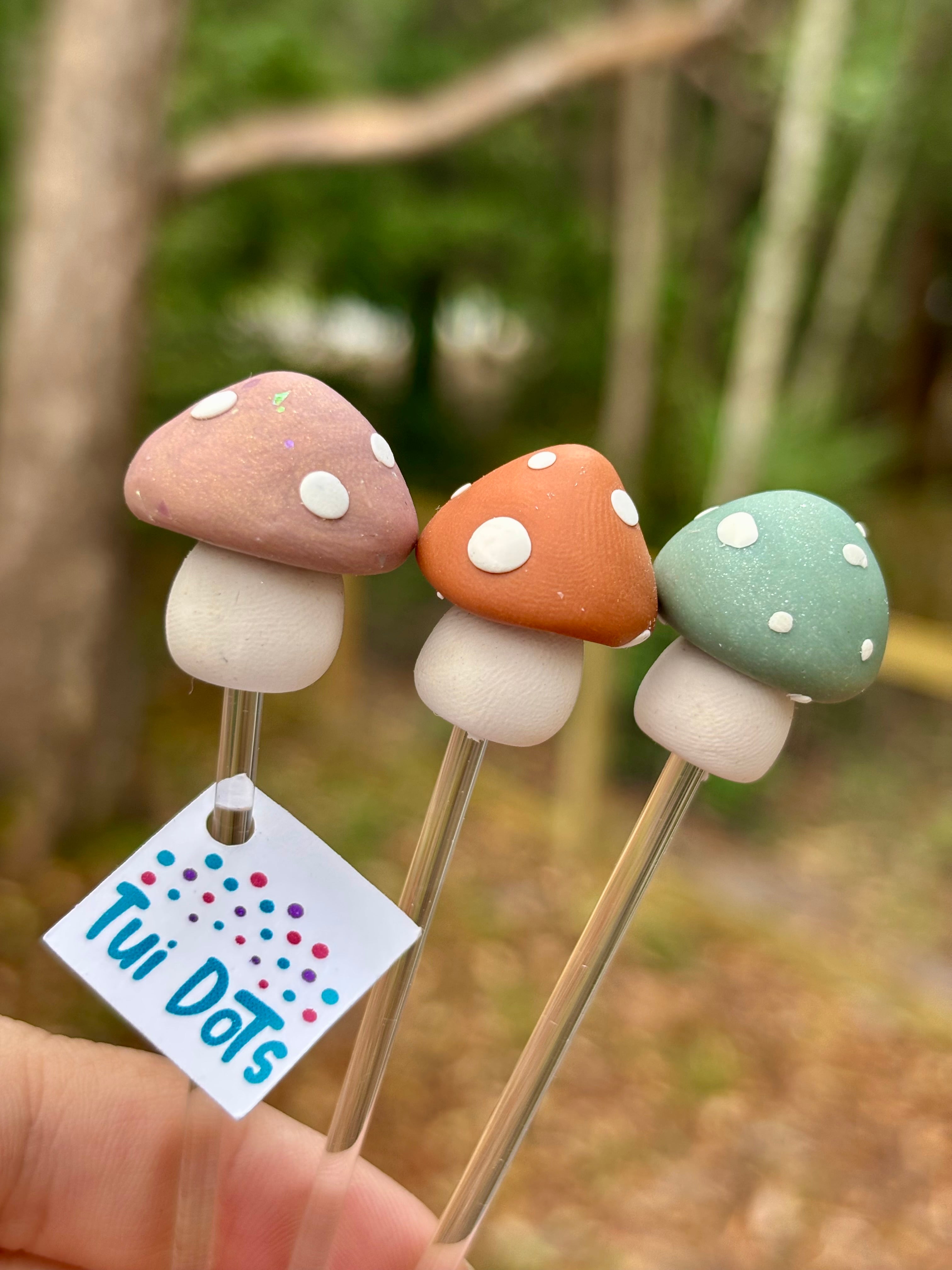 Plant Pals - Mini Mushies trio (Trio 2) | Polymer clay mushrooms