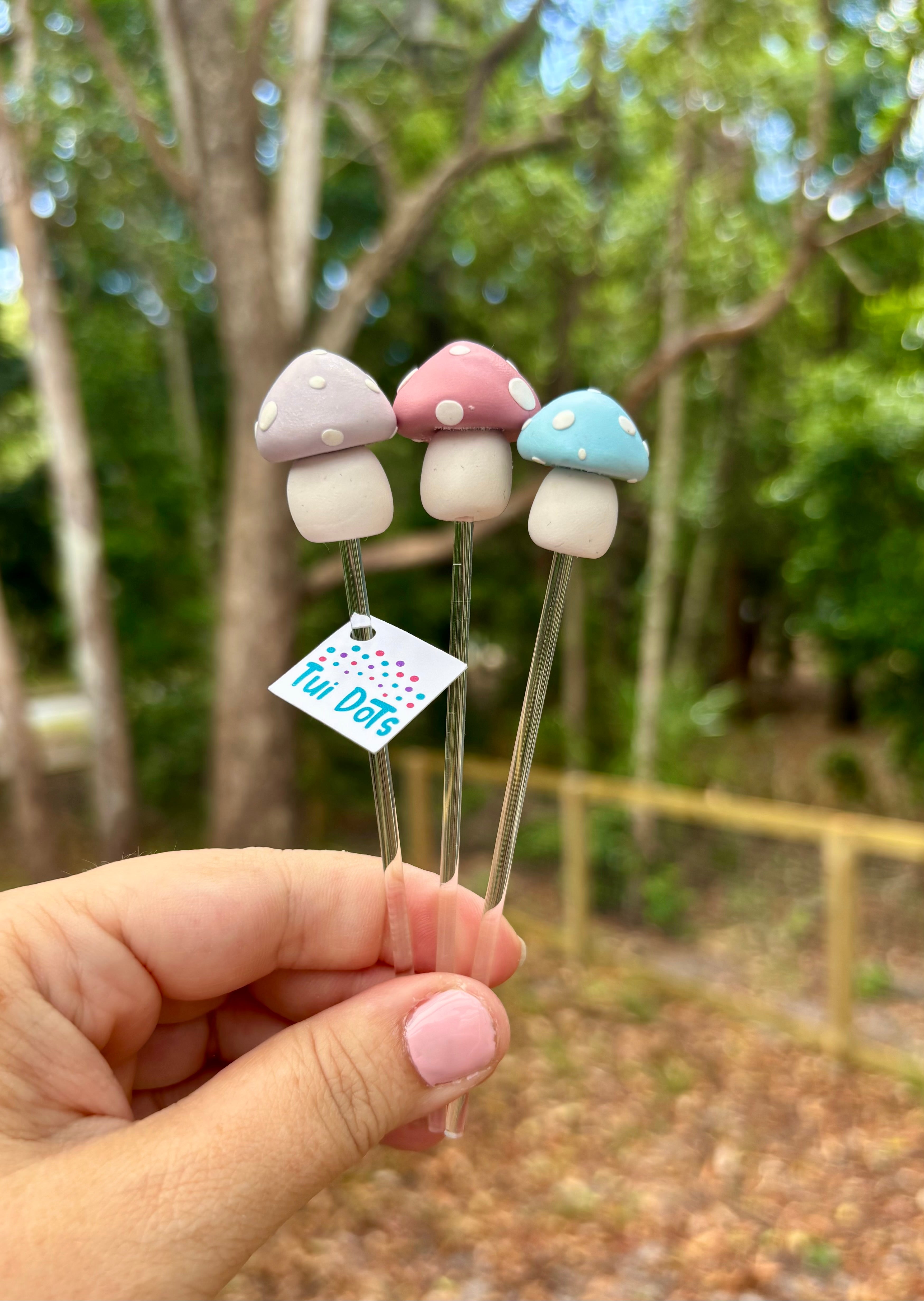 Plant Pals - Mini Mushies trio (Trio 3) | Polymer clay mushrooms