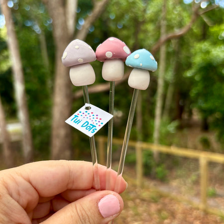 Plant Pals - Mini Mushies trio (Trio 3) | Polymer clay mushrooms