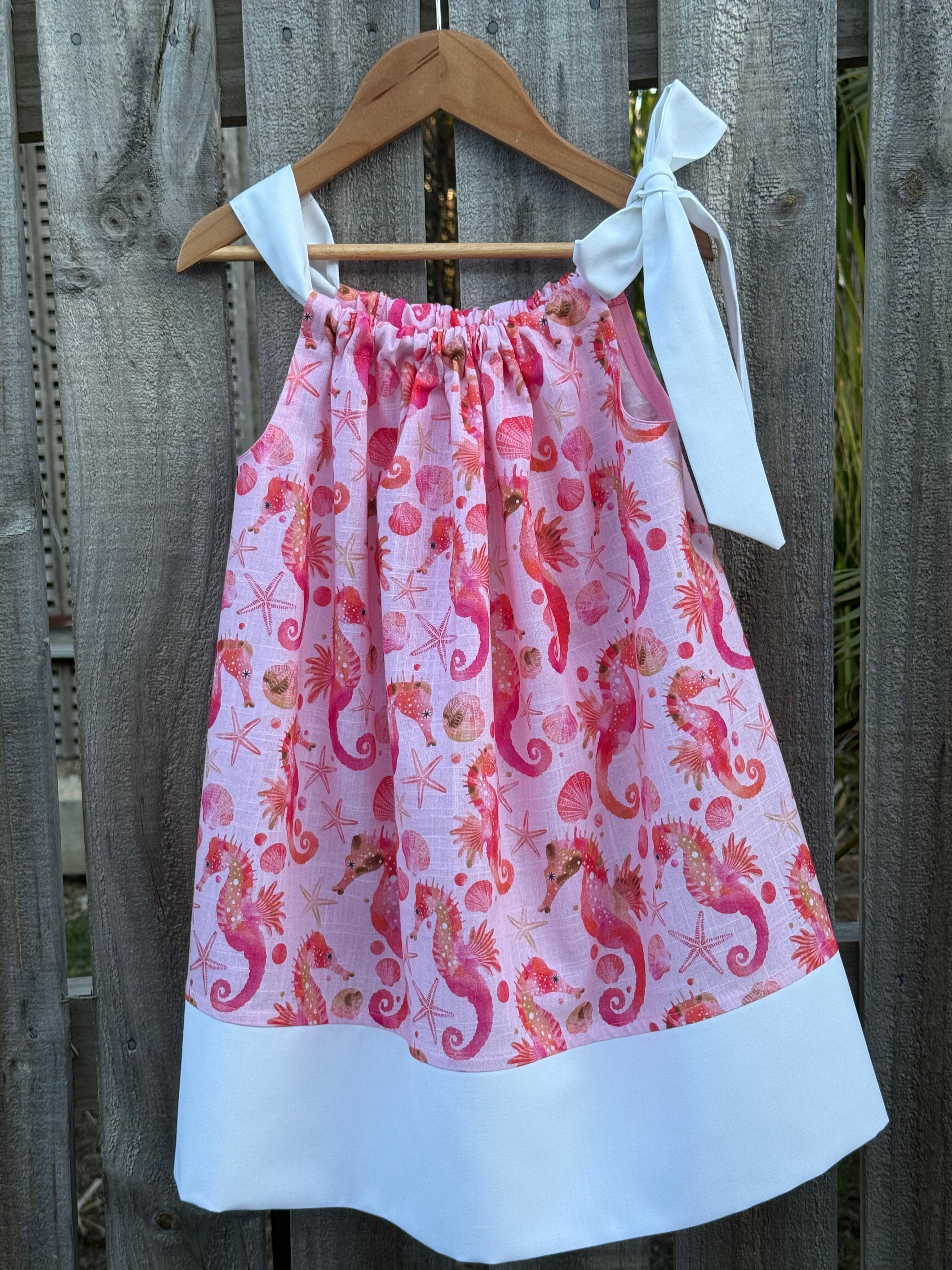 Girls Seahorse summer dress , size 4