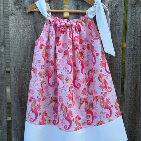 Girls Seahorse summer dress , size 4