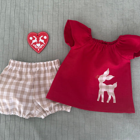 Baby girls Christmas outfit , swing top and bloomers