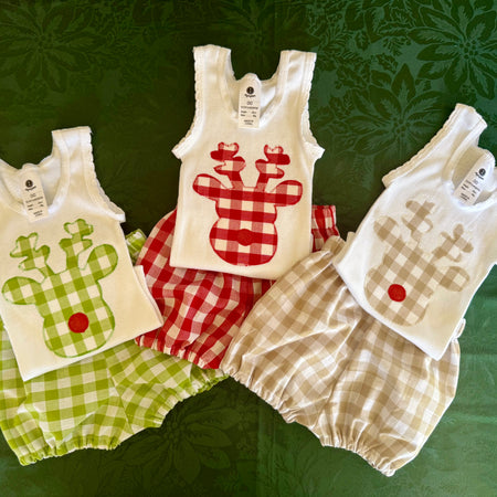 Handmade baby Christmas outfit