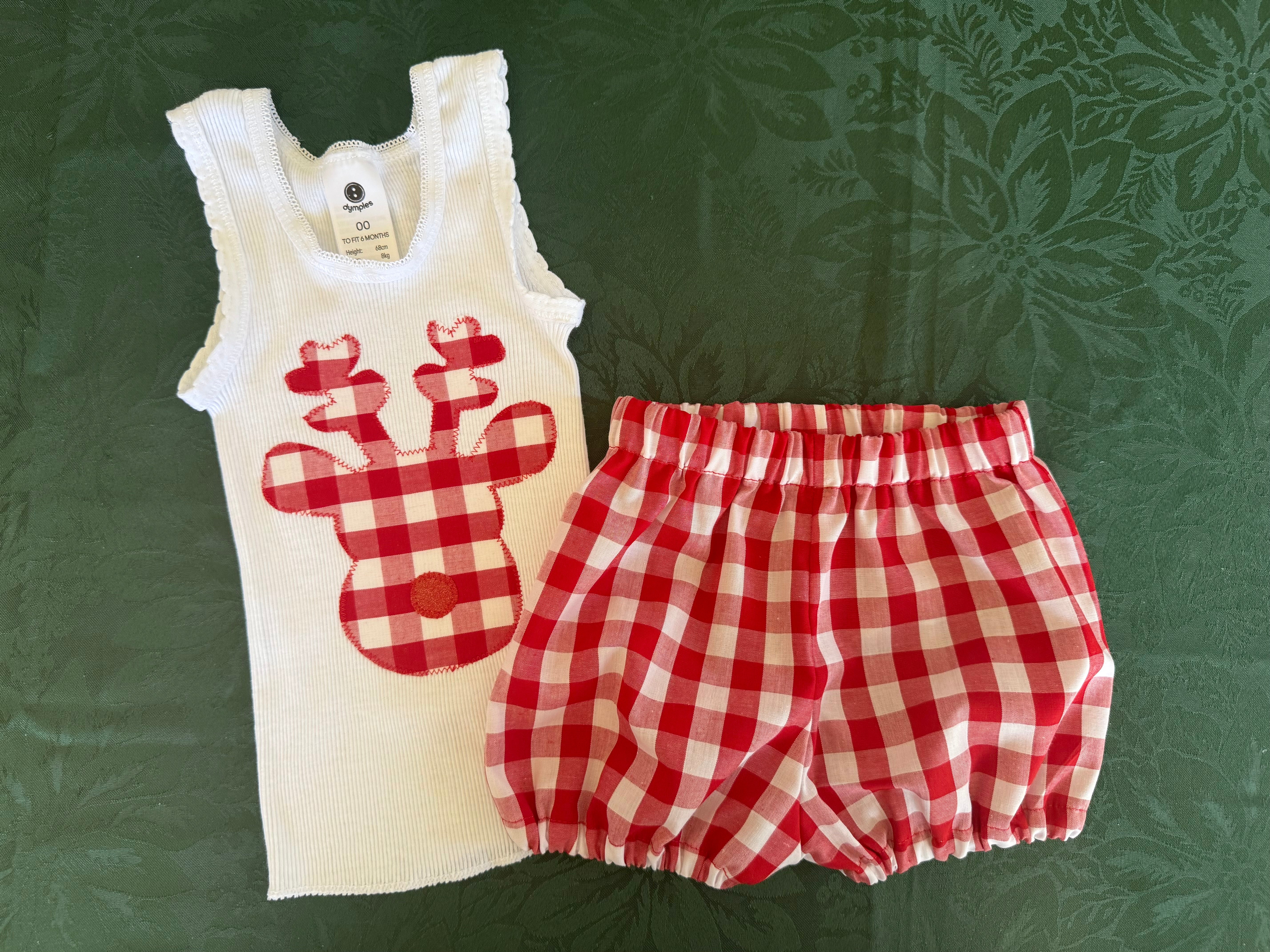 Handmade baby Christmas outfit