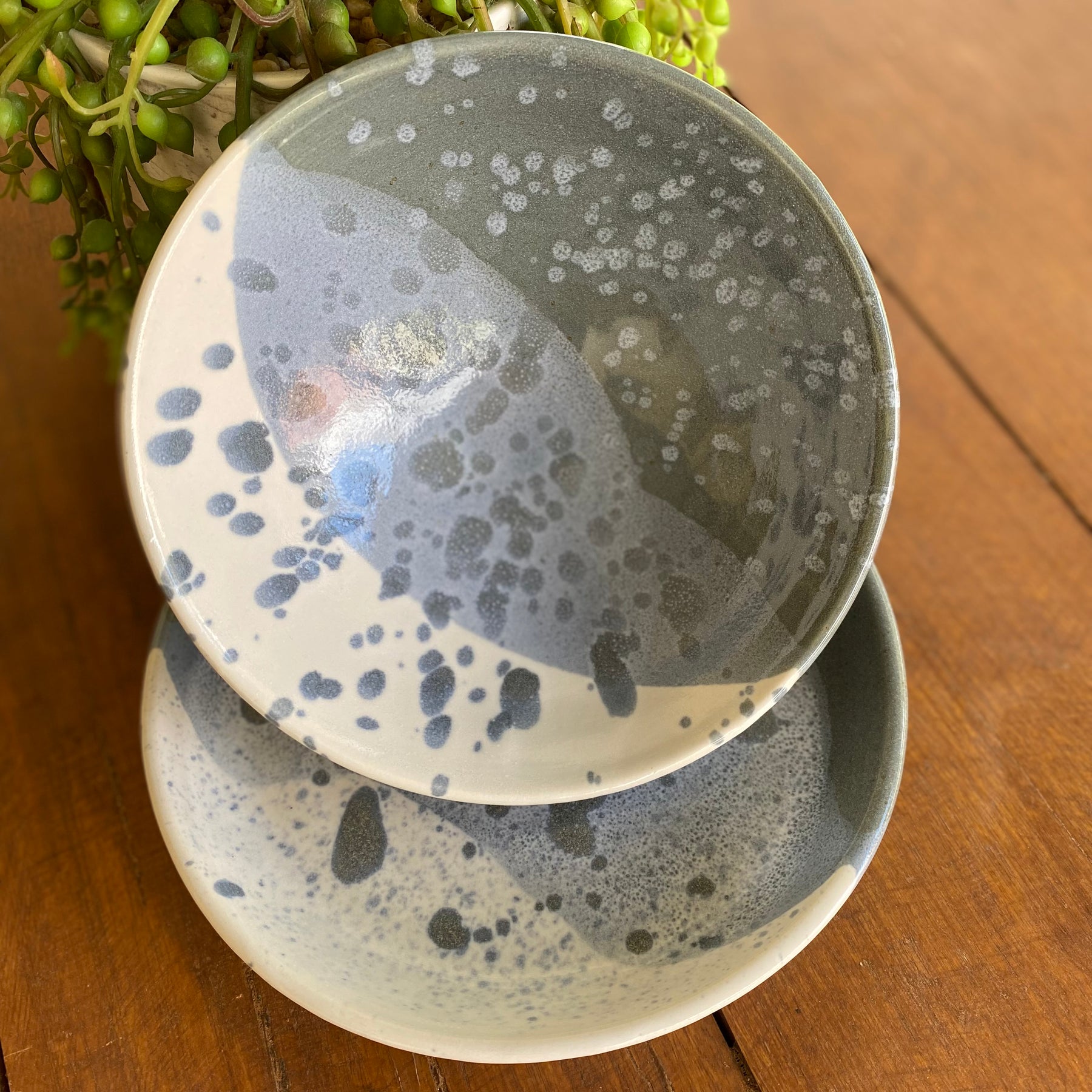 Handmade Ceramic Soup Cup and Plate Set/ Handmade Pottery