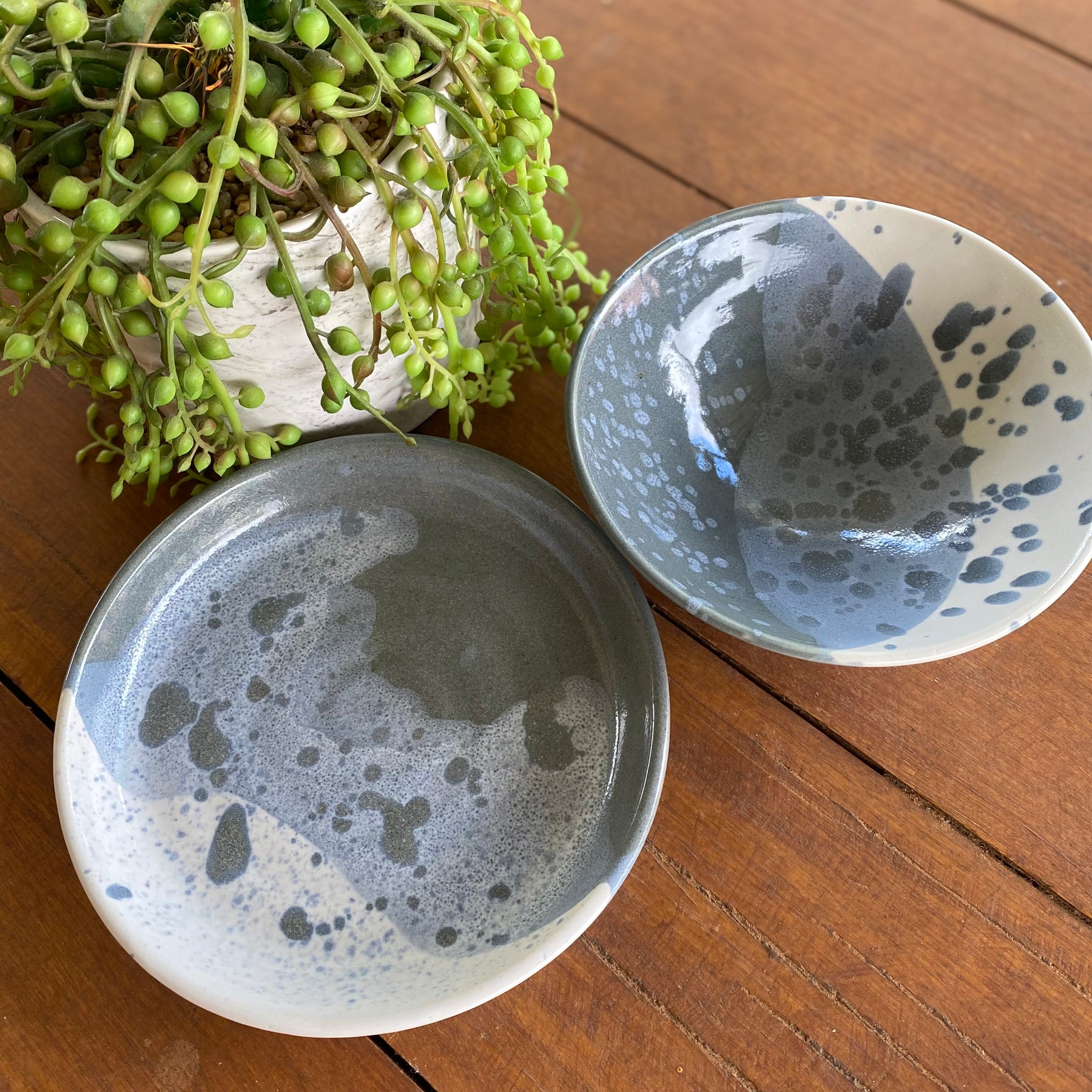 Handmade Ceramic Soup Cup and Plate Set/ Handmade Pottery