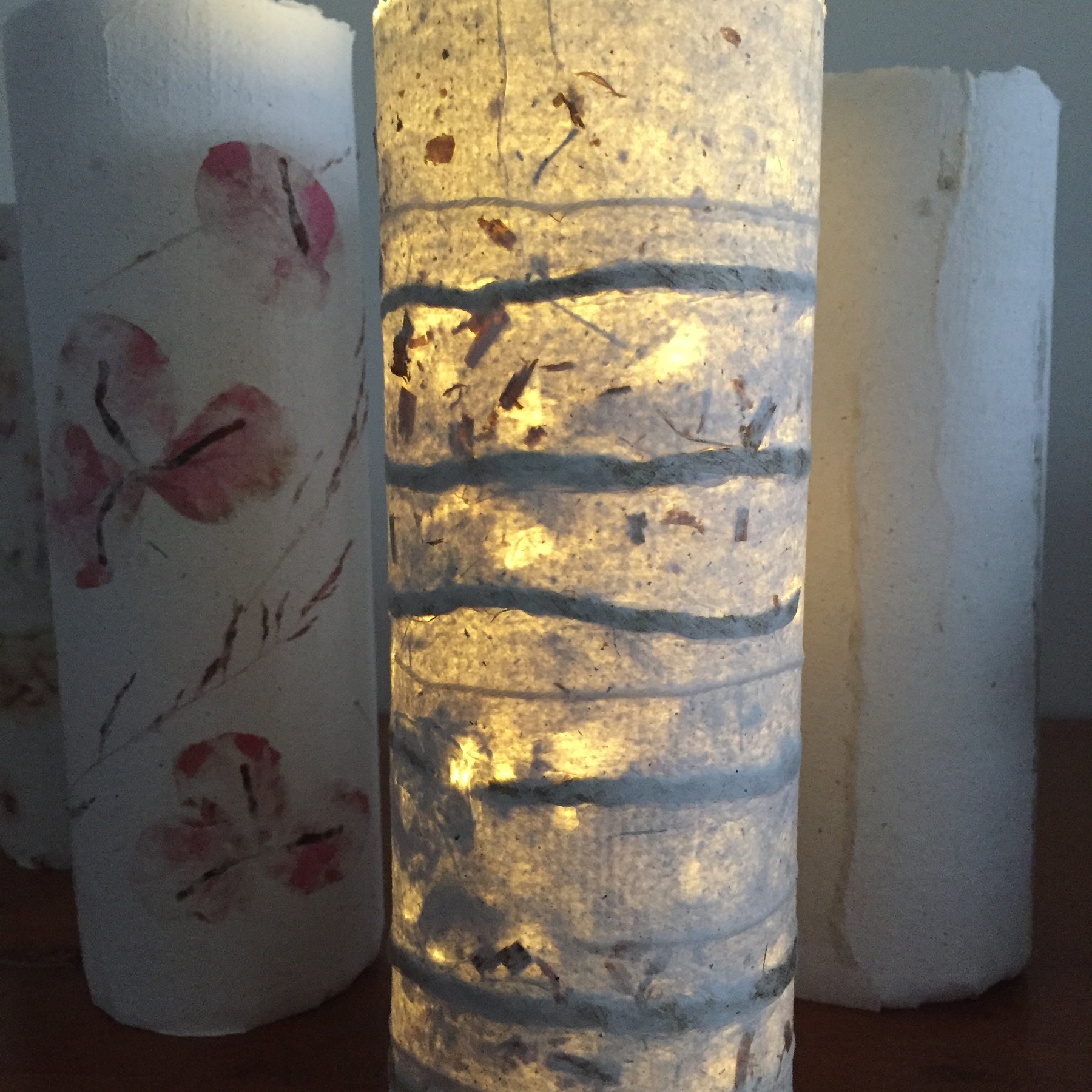 Handmade Paper Glass Light - Gift includes 1m fairy lights inside!