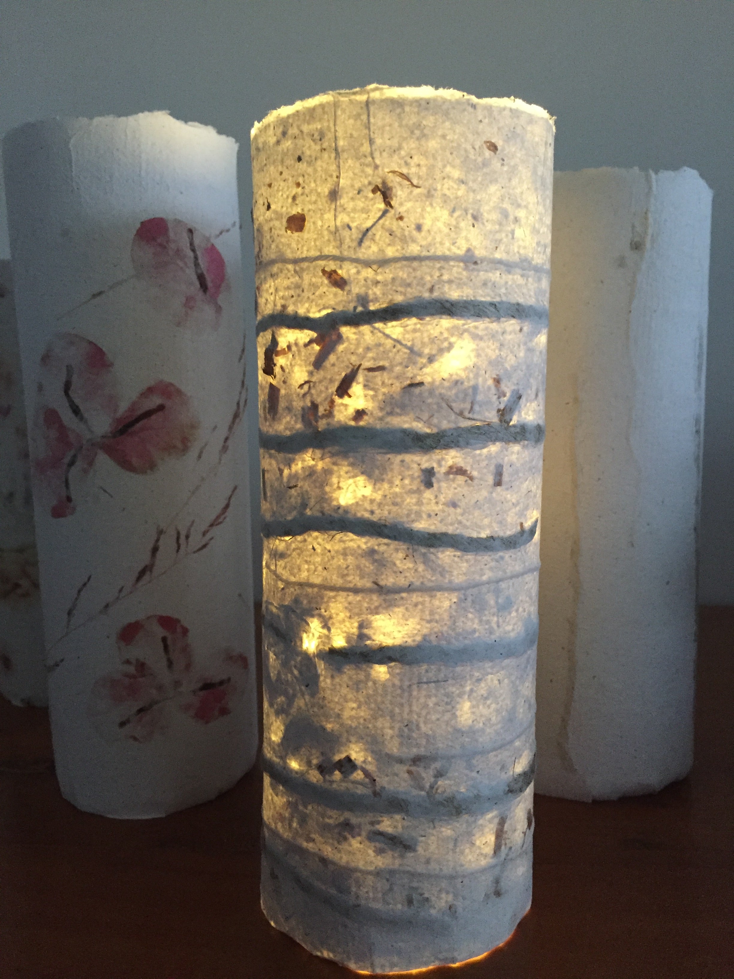 Handmade Paper Glass Light - Gift includes 1m fairy lights inside!