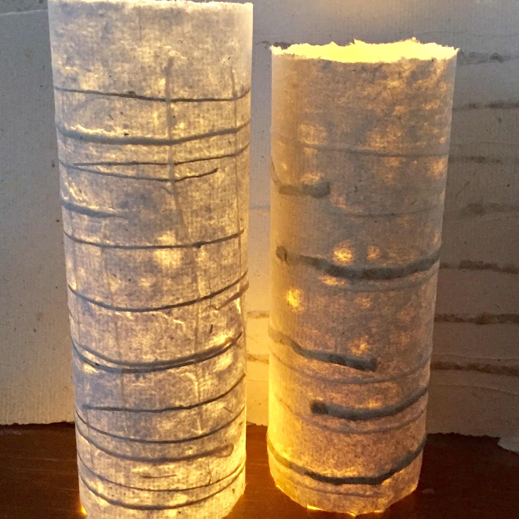 Handmade Paper Glass Light - Gift includes 1m fairy lights inside!