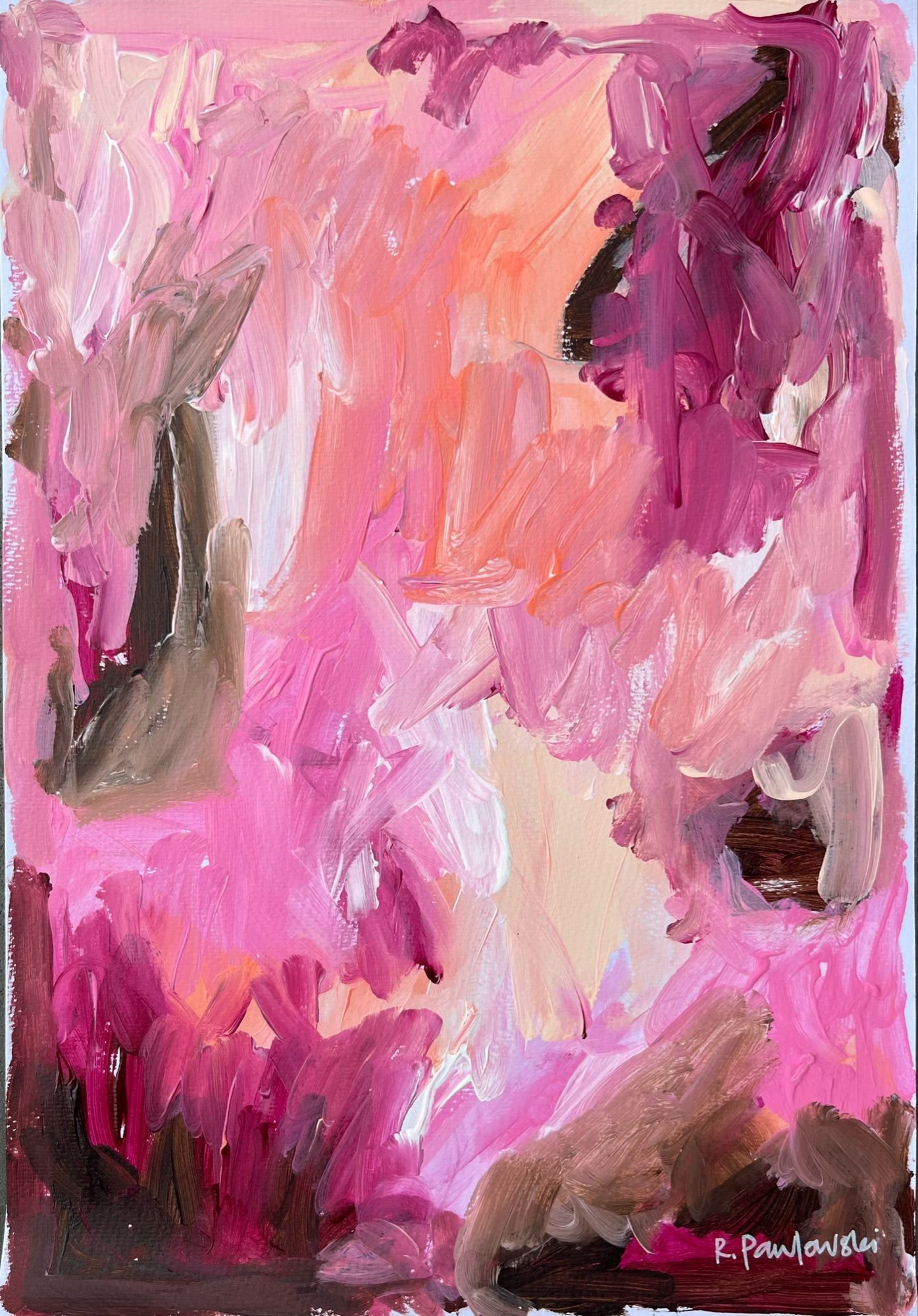 “Sweet Cheeks” A3 Original Abstract on Paper