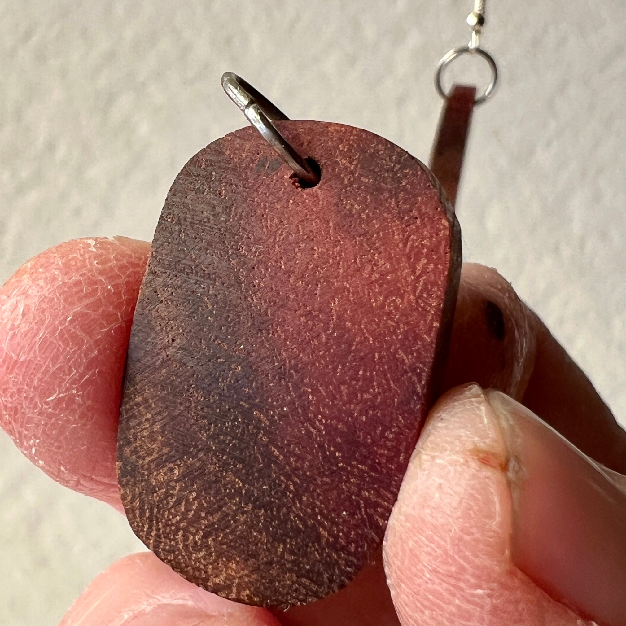 Unique Earrings Handmade from Recycled Timber