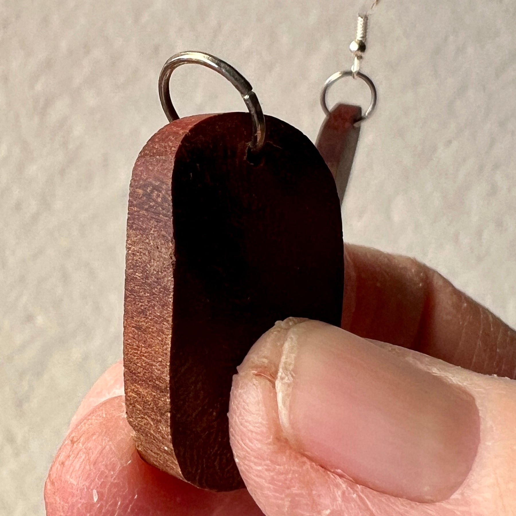 Unique Earrings Handmade from Recycled Timber