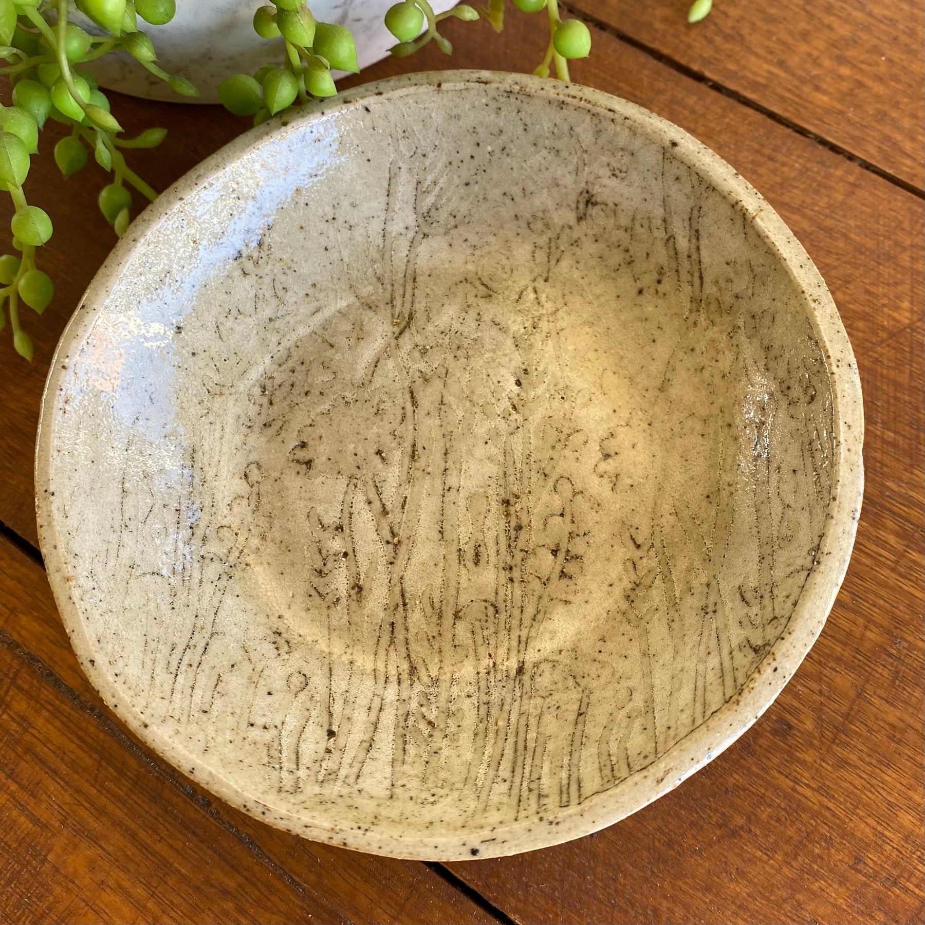 Set of 2 Handcrafted Textured Ceramic Bowls|Handmade Pottery
