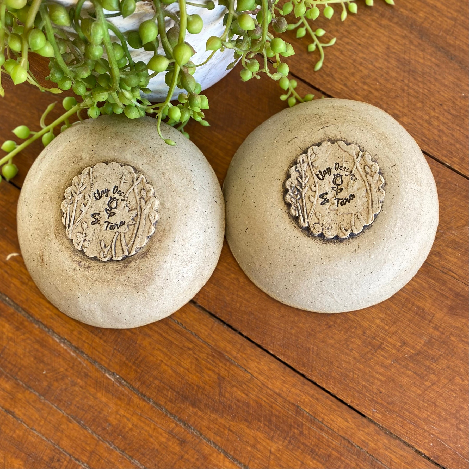 Set of 2 Handcrafted Textured Ceramic Bowls|Handmade Pottery