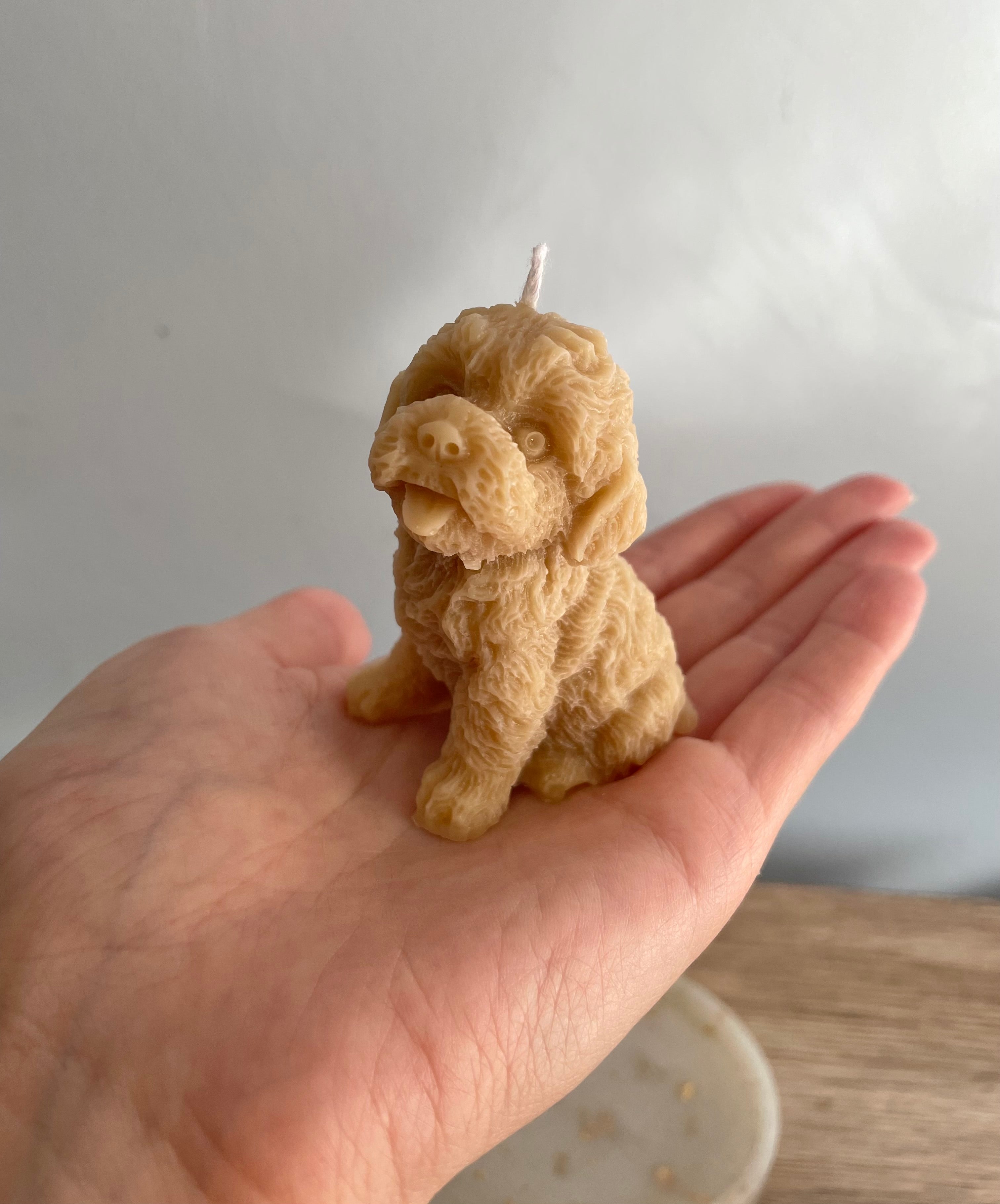 Small Cavoodle Pillar Candle | Custom Dog Candle