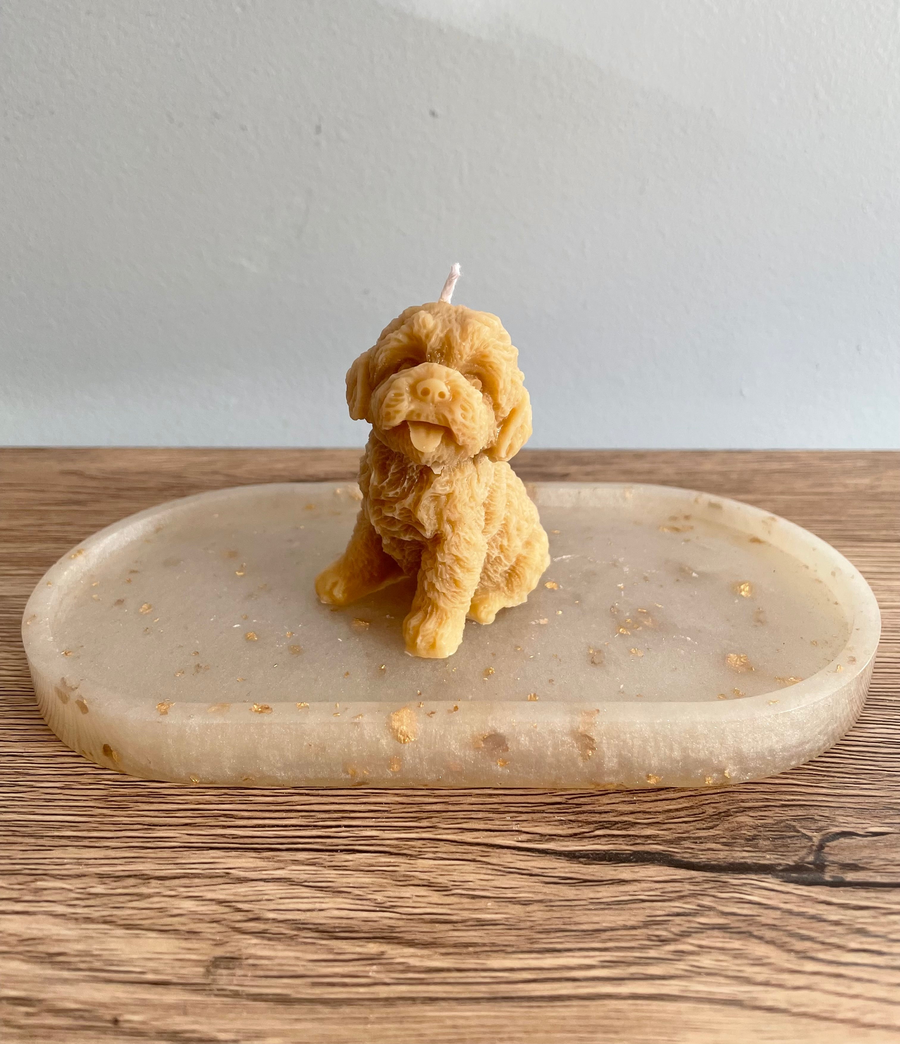 Small Cavoodle Pillar Candle | Custom Dog Candle