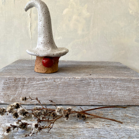 Nordic Ceramic Christmas Gnome with White hat 25-1212