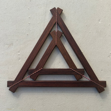 Trivet Set of 2 various species | Handmade Stunning Timber Trivet Set - Large & Small