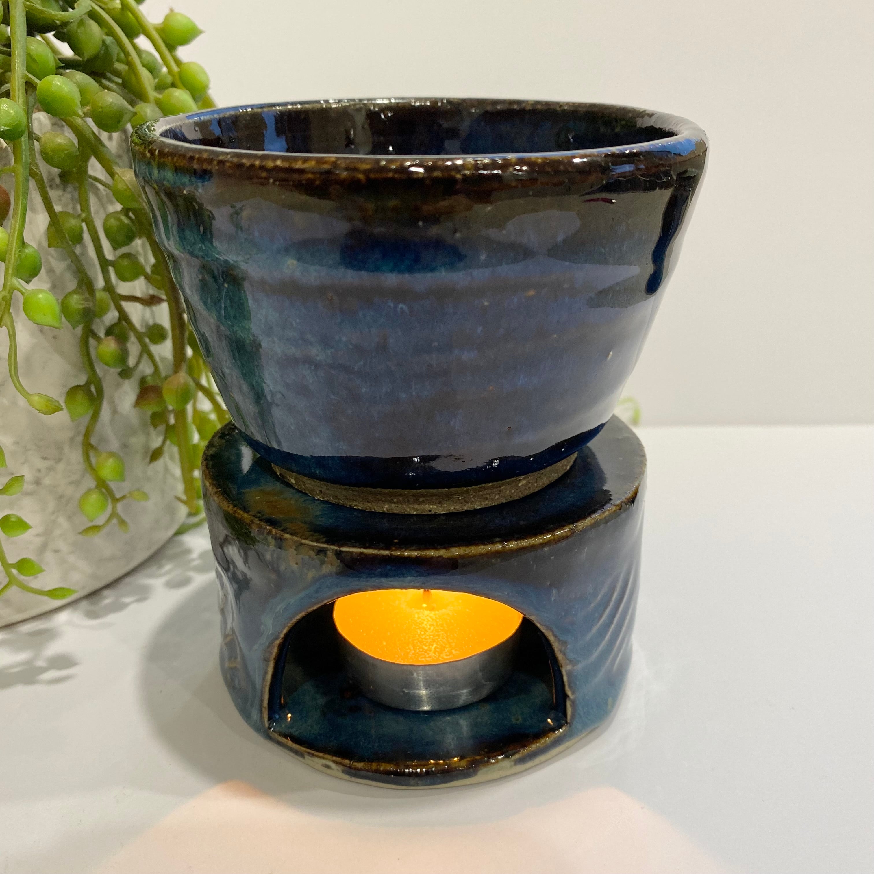 Tea Light Mug|Fondue Warmer|Ceramic|Handmade Pottery
