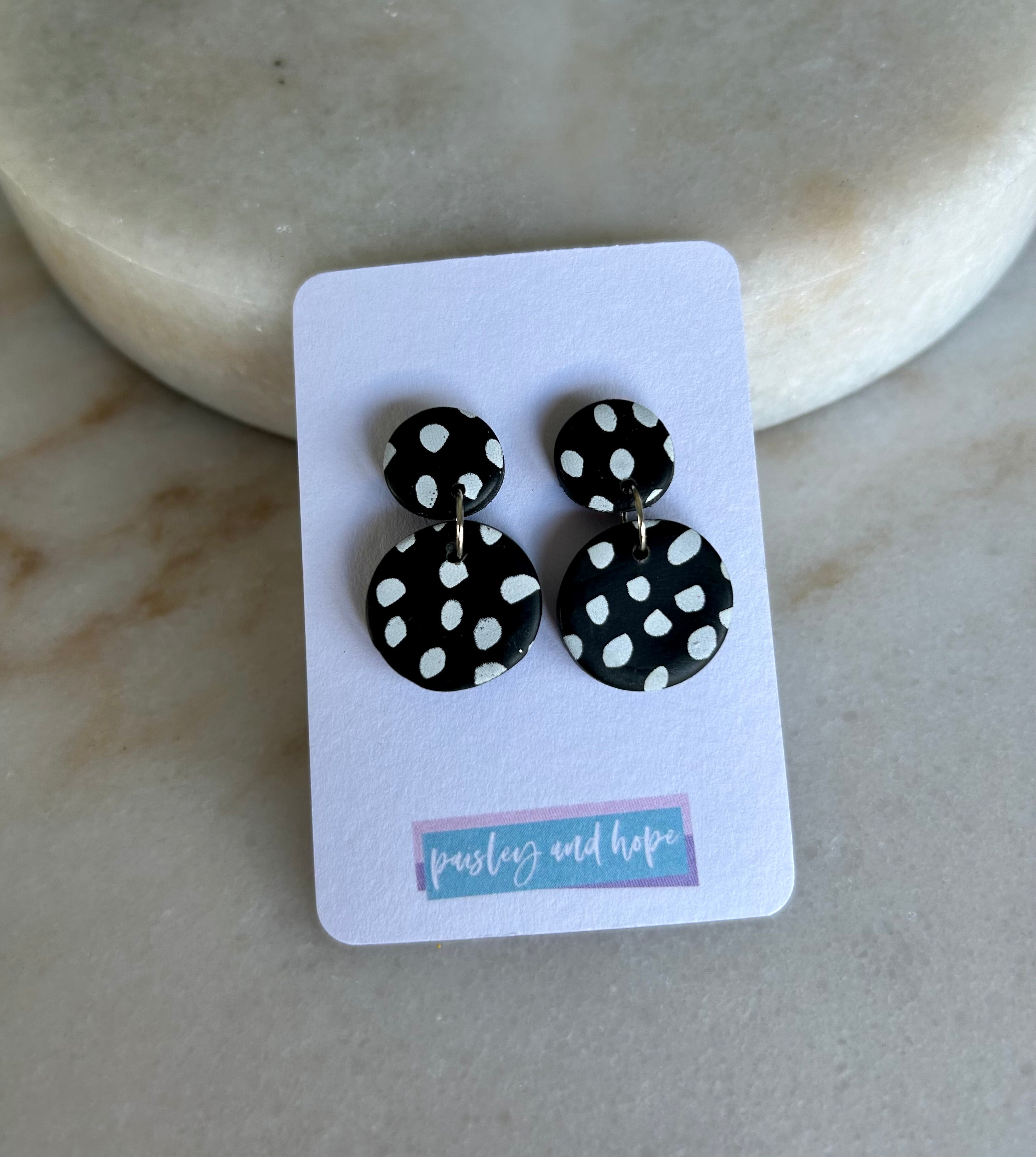 Polymer Clay & Faux Leather Black & White Gift Pack