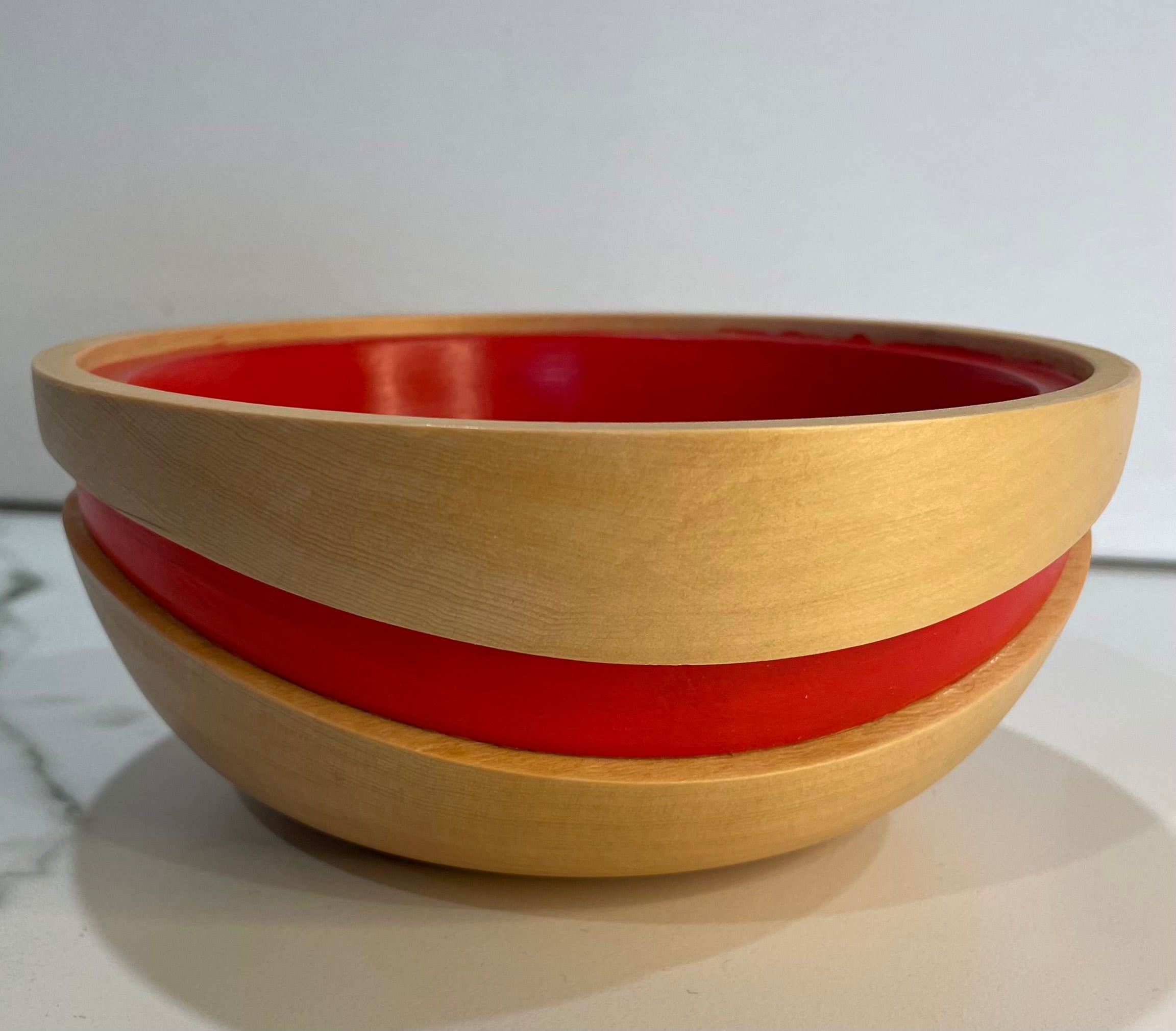 Handmade Wave bowl within a bowl | Kauri Pine Bowl