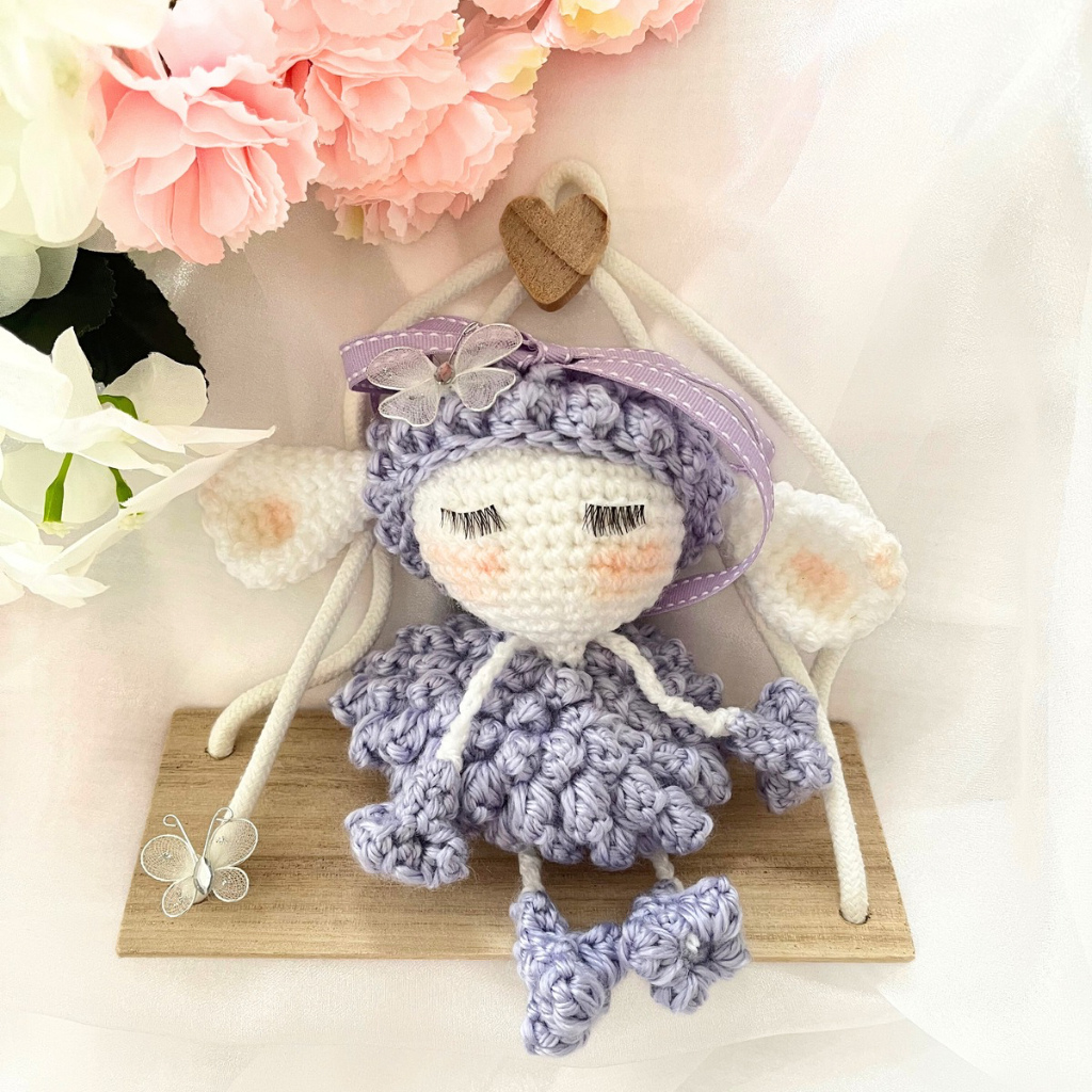 Crochet Lamb Wall Hanging, Nursery Decor, Baby Room Wall Hanging