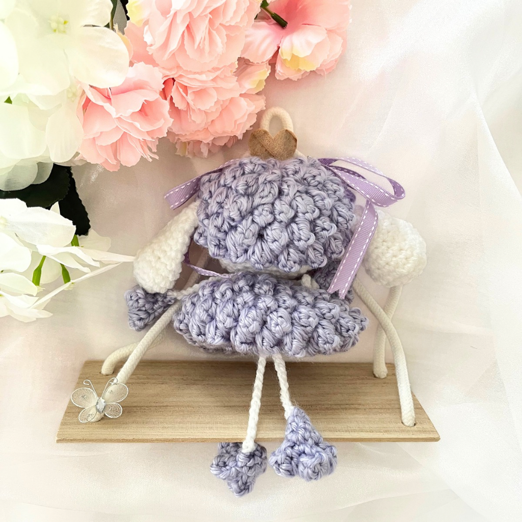 Crochet Lamb Wall Hanging, Nursery Decor, Baby Room Wall Hanging