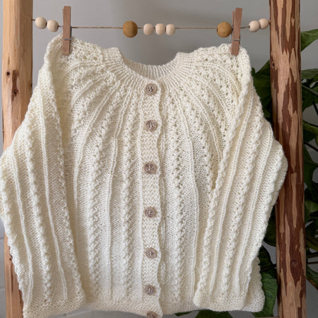 Cream Cardigan, Size 3 years