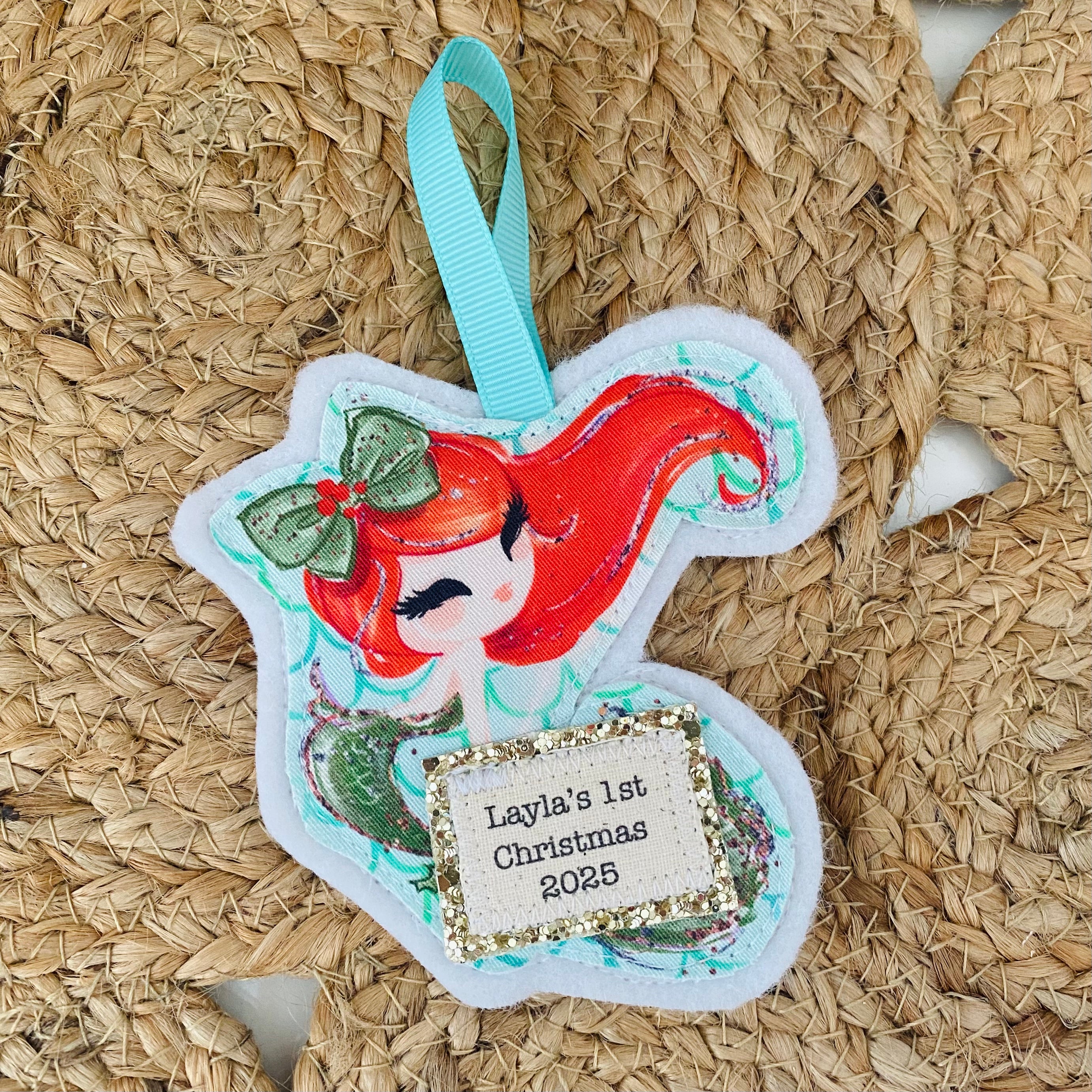 Mermaid Christmas Decoration - personalised