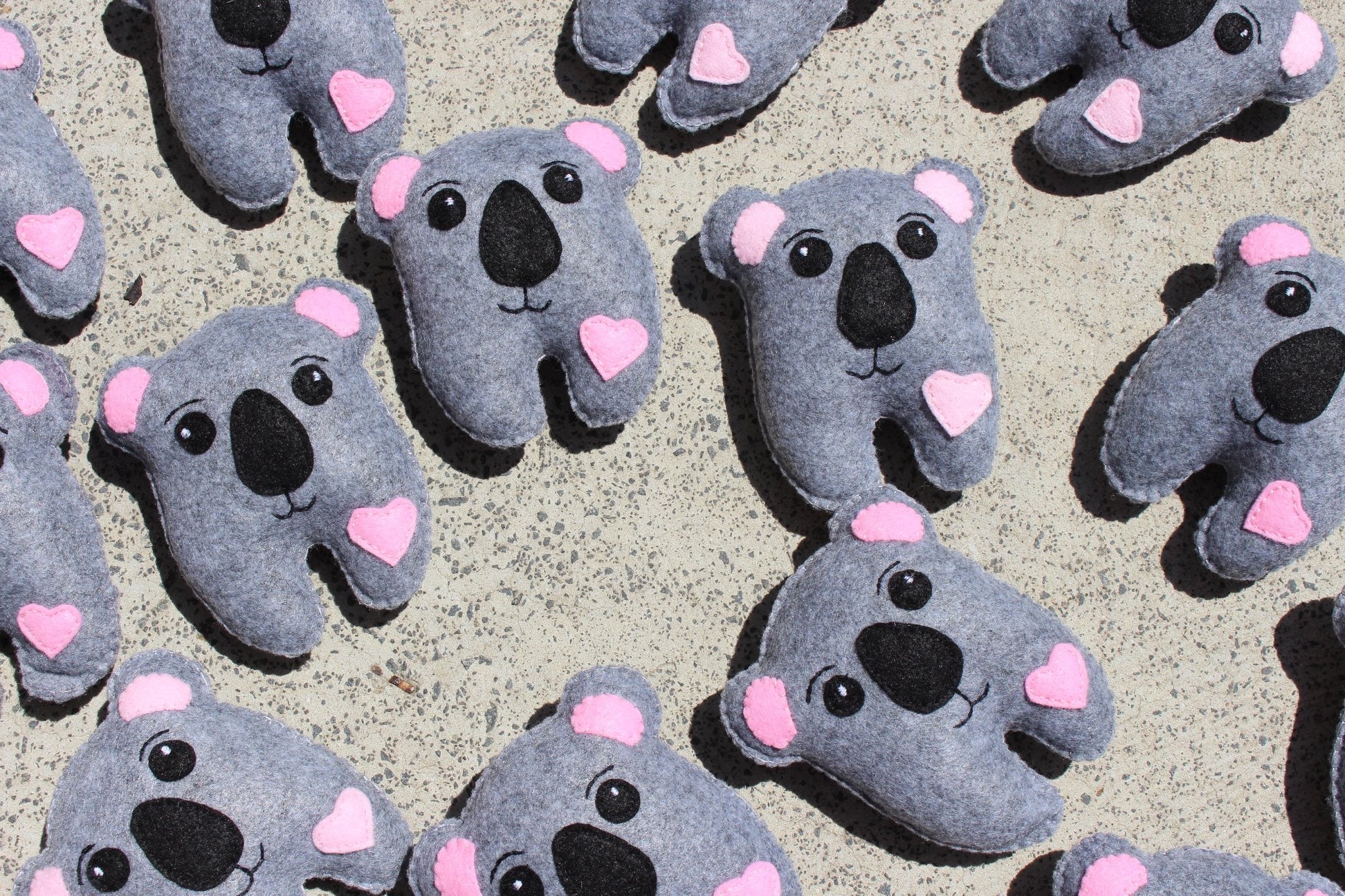 Cutie Koala soft toy , wool felt