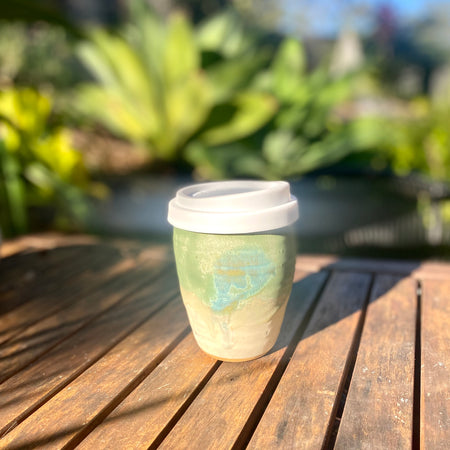 Travel Cup: Sea Salt | Wheel Thrown Ceramic Cup