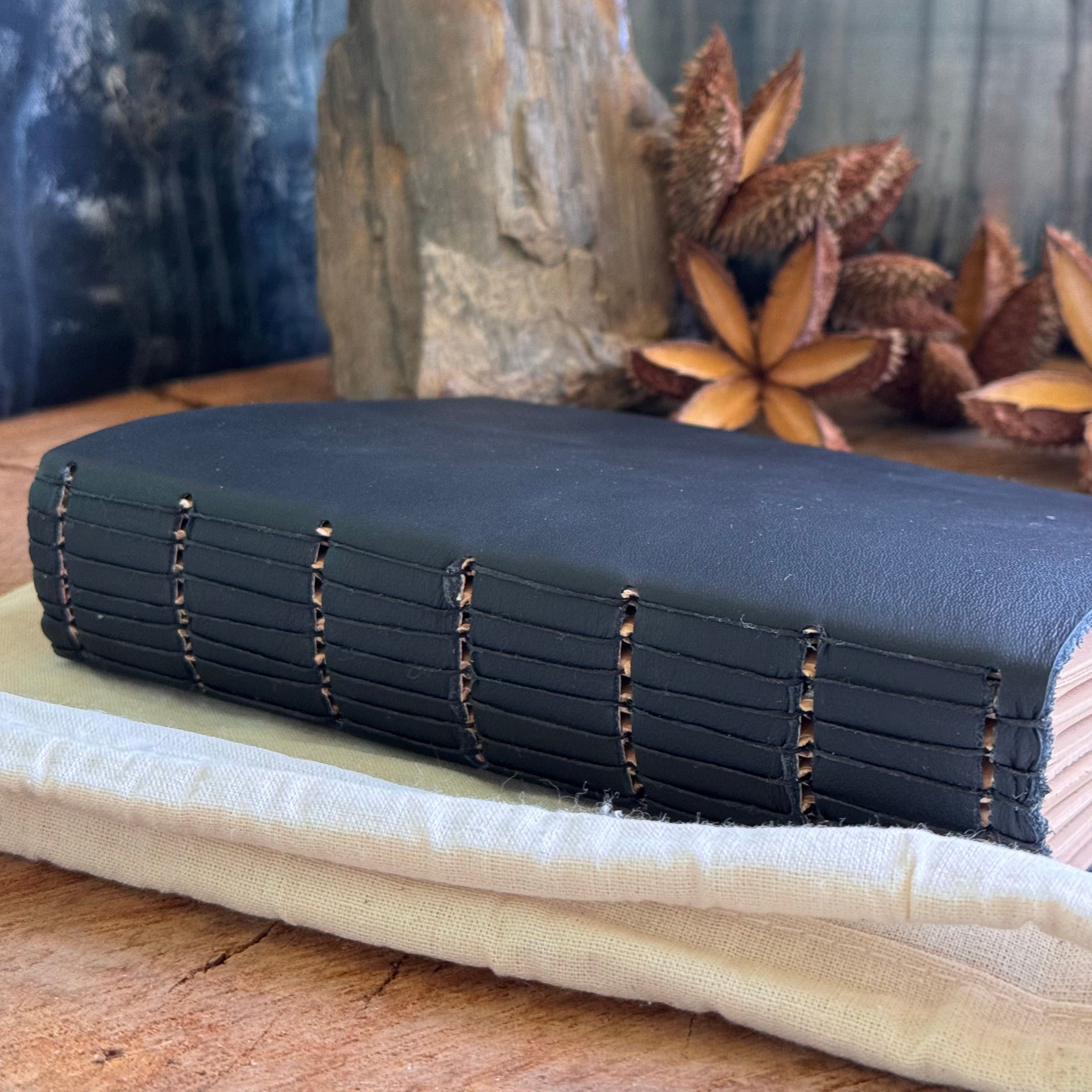 Weaver's Knot Black Designer Leather Journal