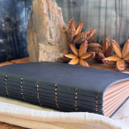 Weaver's Knot Black Designer Leather Journal