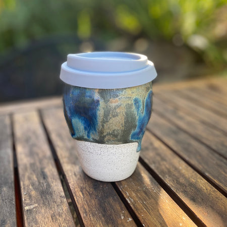 Travel Cup: Beach Break | Wheel Thrown Ceramic Cup