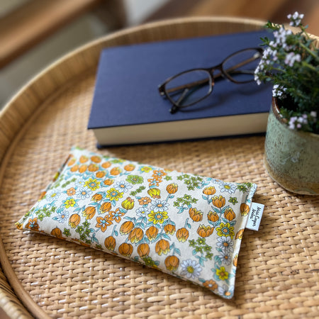 Relaxing Eye Pillow with Lavender & Wheat - Tulip Garden