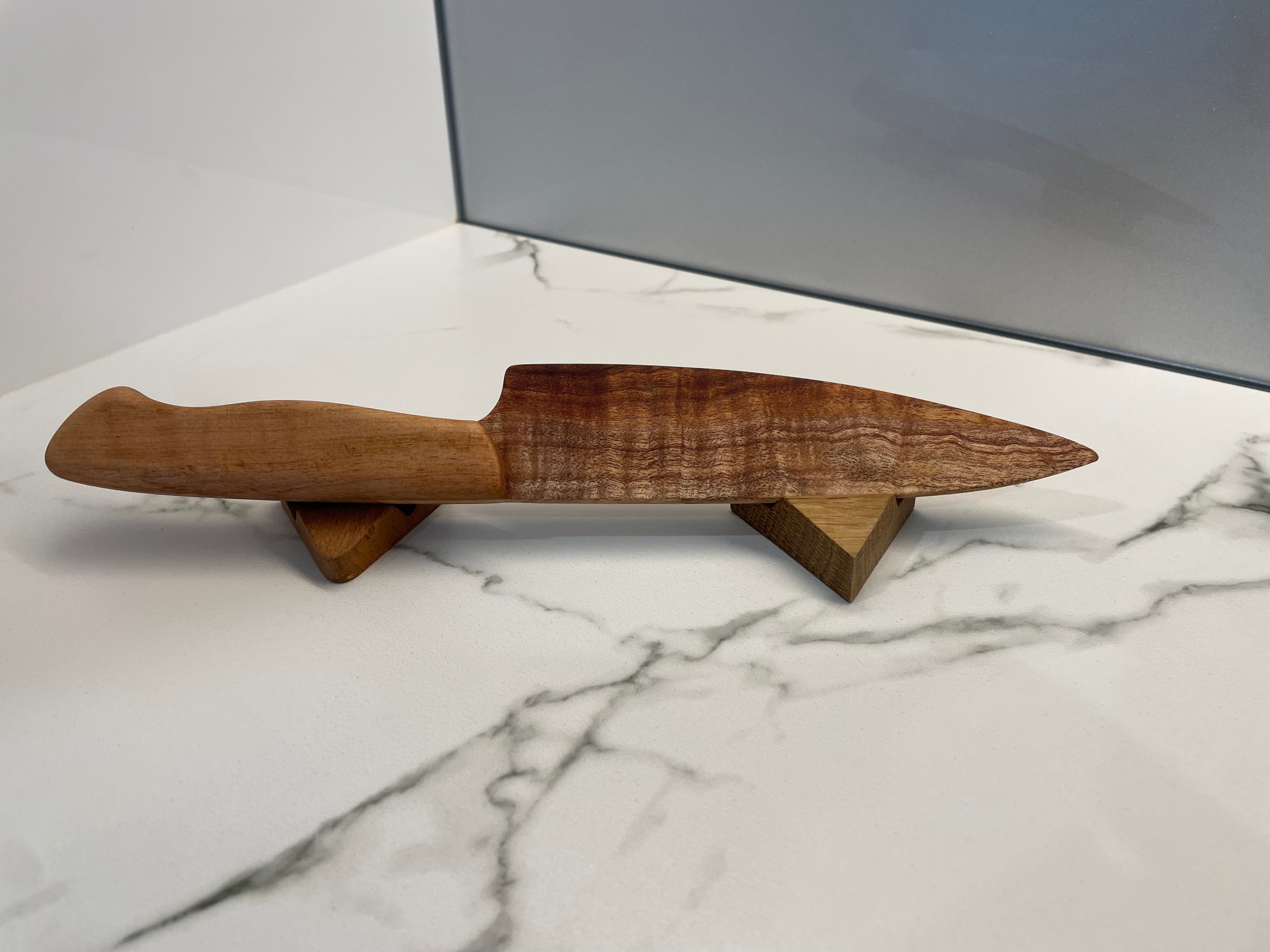 Wood Cake knife and 2 matching cake forks