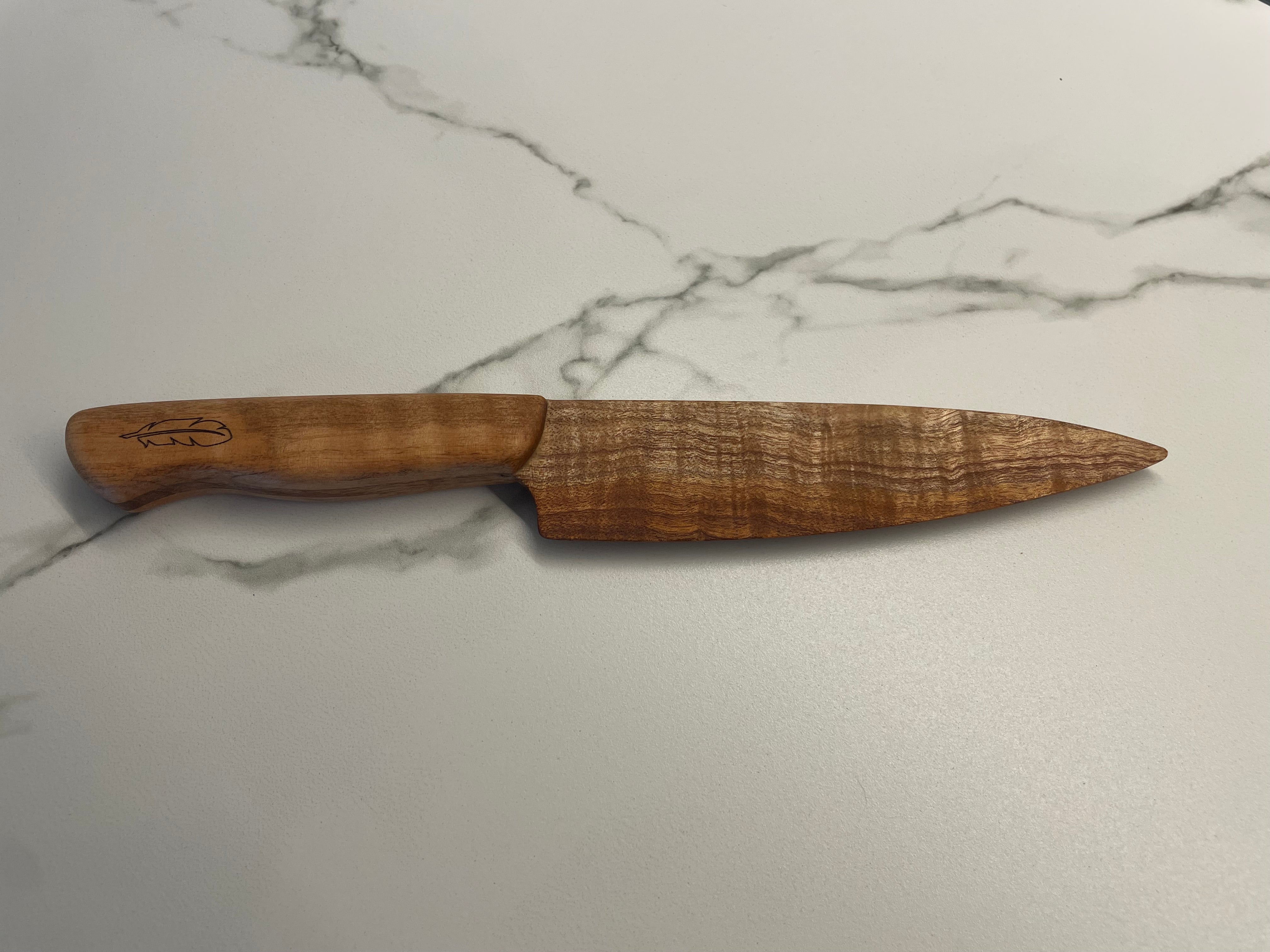 Wood Cake knife and 2 matching cake forks